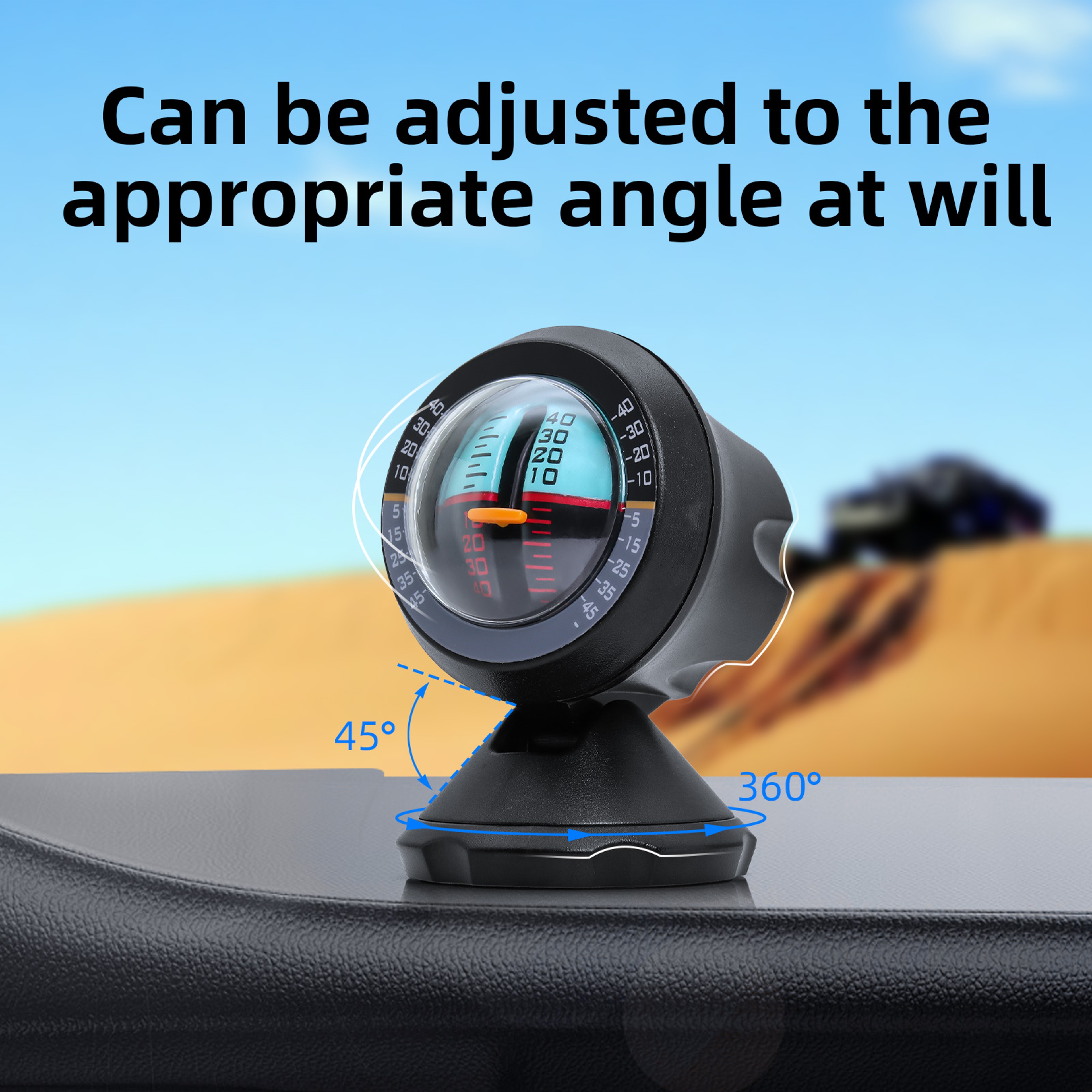 Universal Car Inclinometer Compass With Slope Meter High Precision Off Road Angle Gauge 3