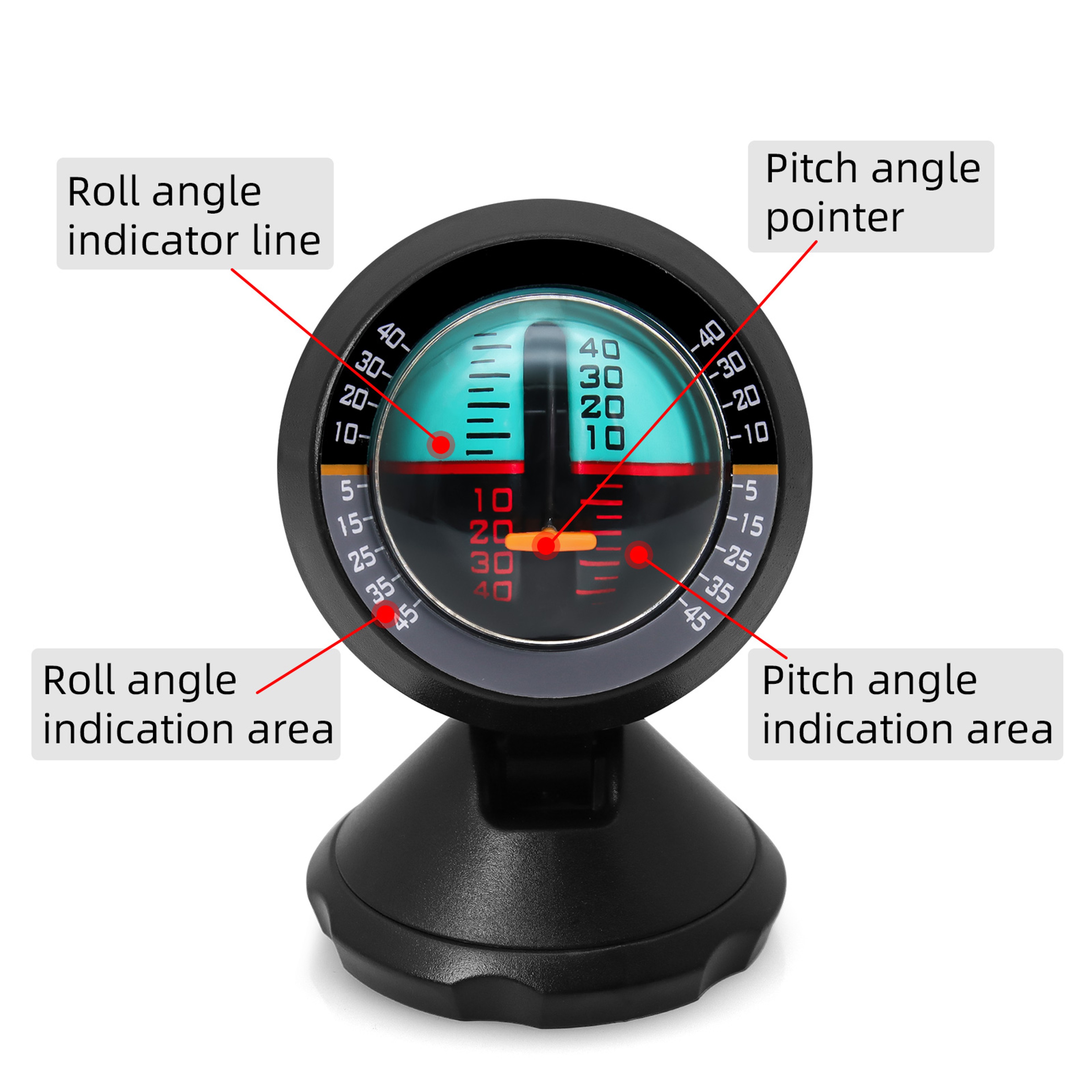 Universal Car Inclinometer Compass With Slope Meter High Precision Off Road Angle Gauge 5
