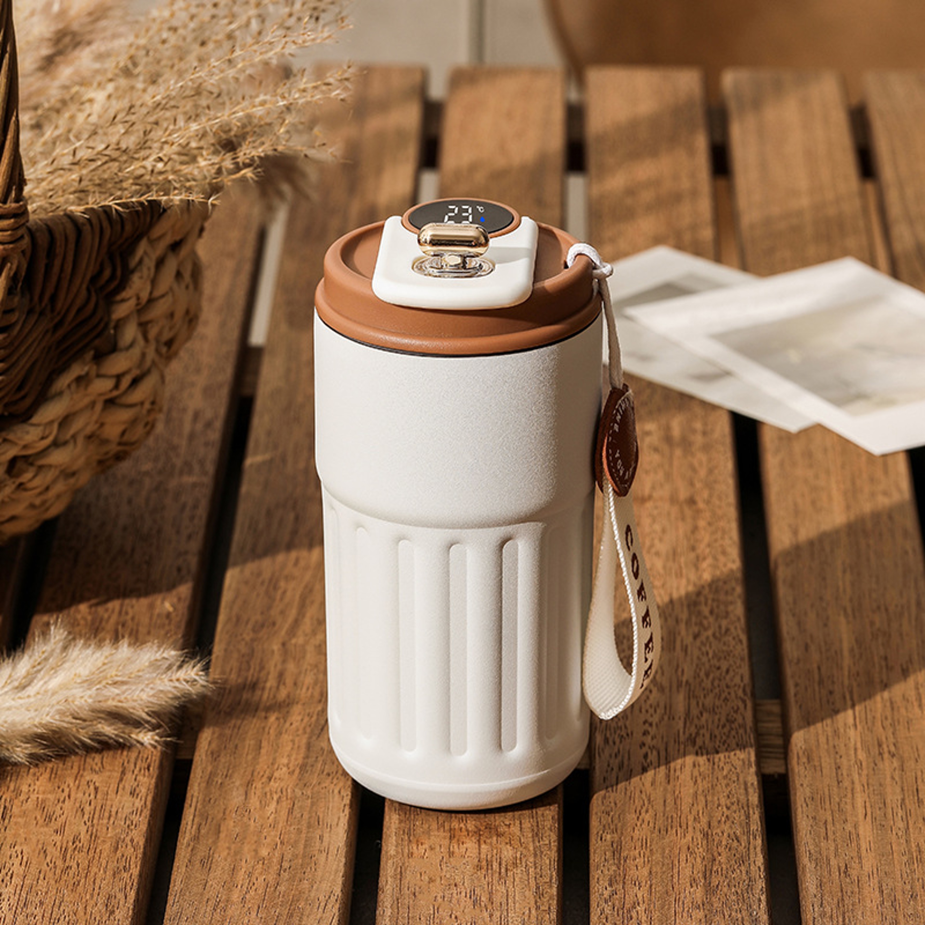 Smart LED Temperature Display Thermos Bottle Stainless Steel 5