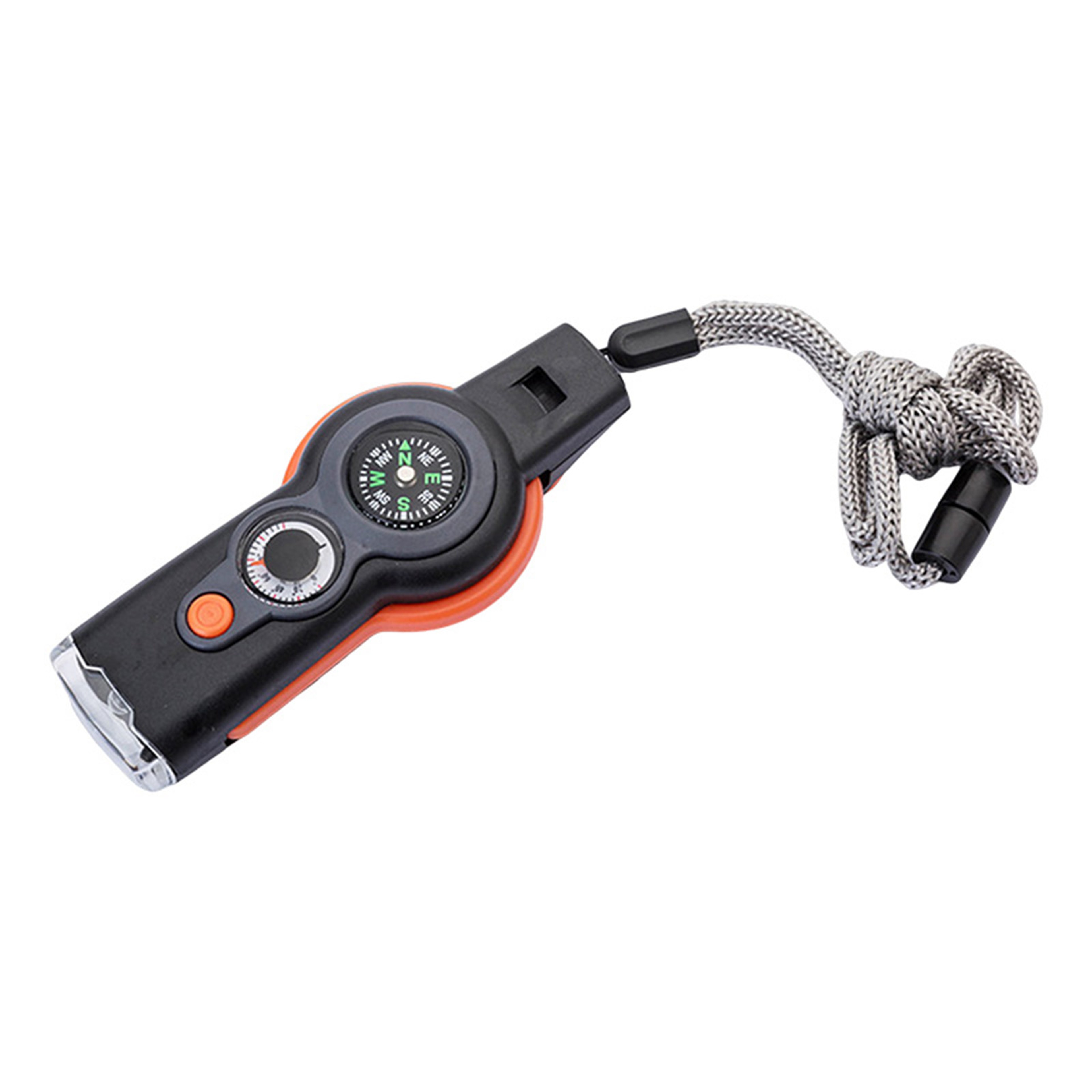 Emergency Survival Whistle With LED Light Compass  Thermometer For Outdoor Safety 6