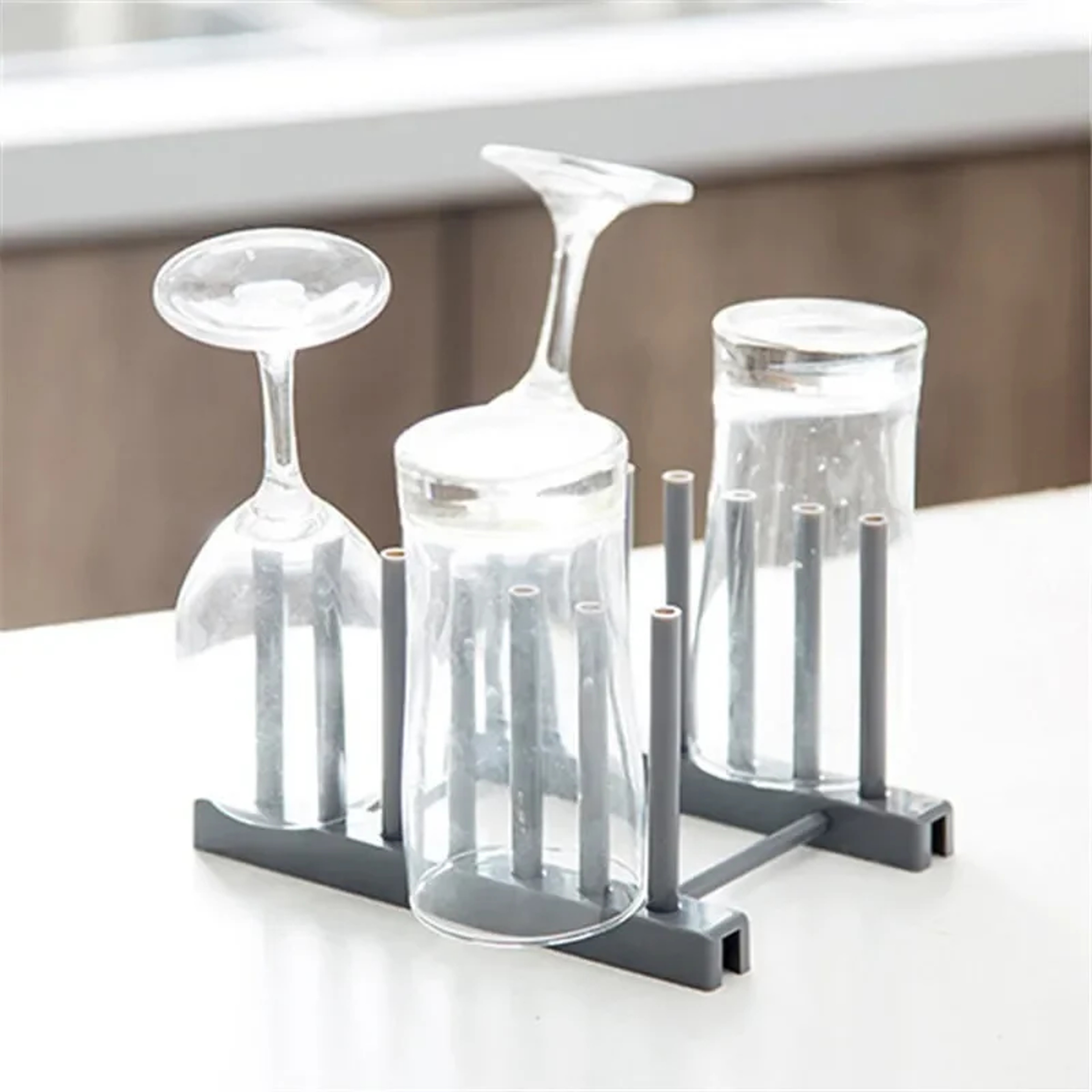 Space Saving Dish Drainer Rack Kitchen Organizer For Plates Lids And Utensils 0