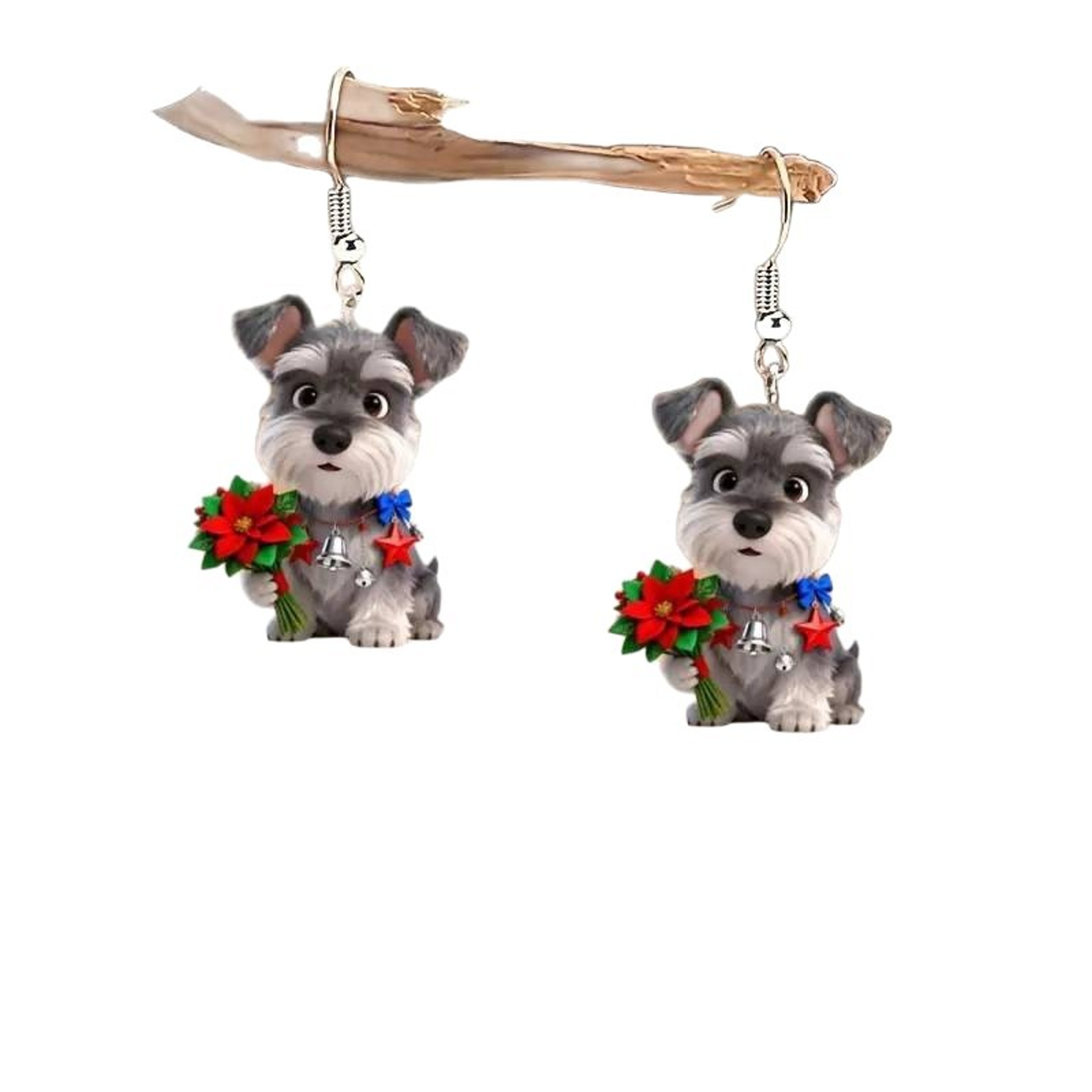Schnauzer Dog Earrings Christmas Puppy Acrylic Jewelry Gift For Dog Lovers 0