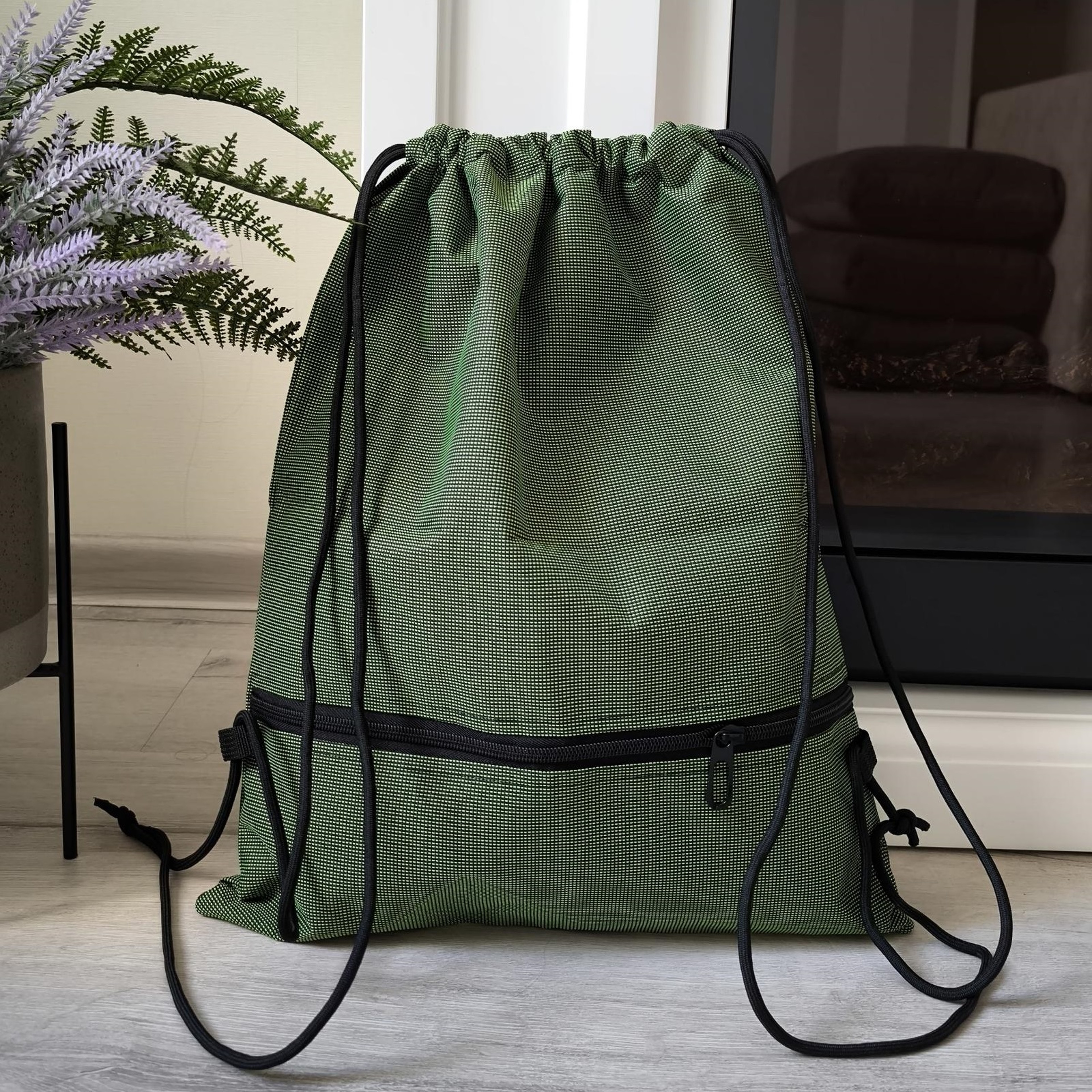 Foldable Lightweight Drawstring Backpack Foldable Backpack For Travel Gym 0