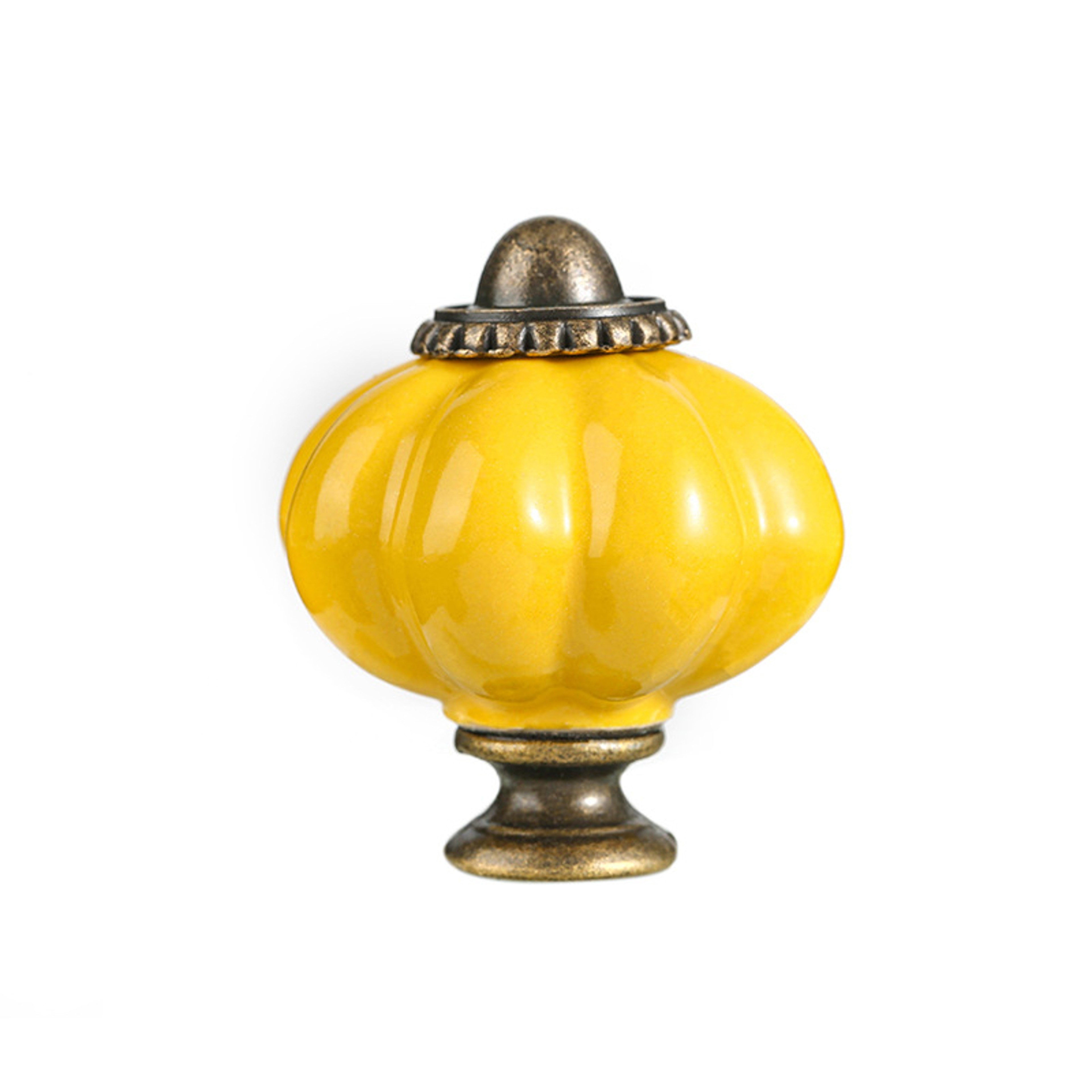 Ceramic Pumpkin Cabinet Knobs Decorative Kitchen Drawer Pulls For Cabinets  Dressers 3
