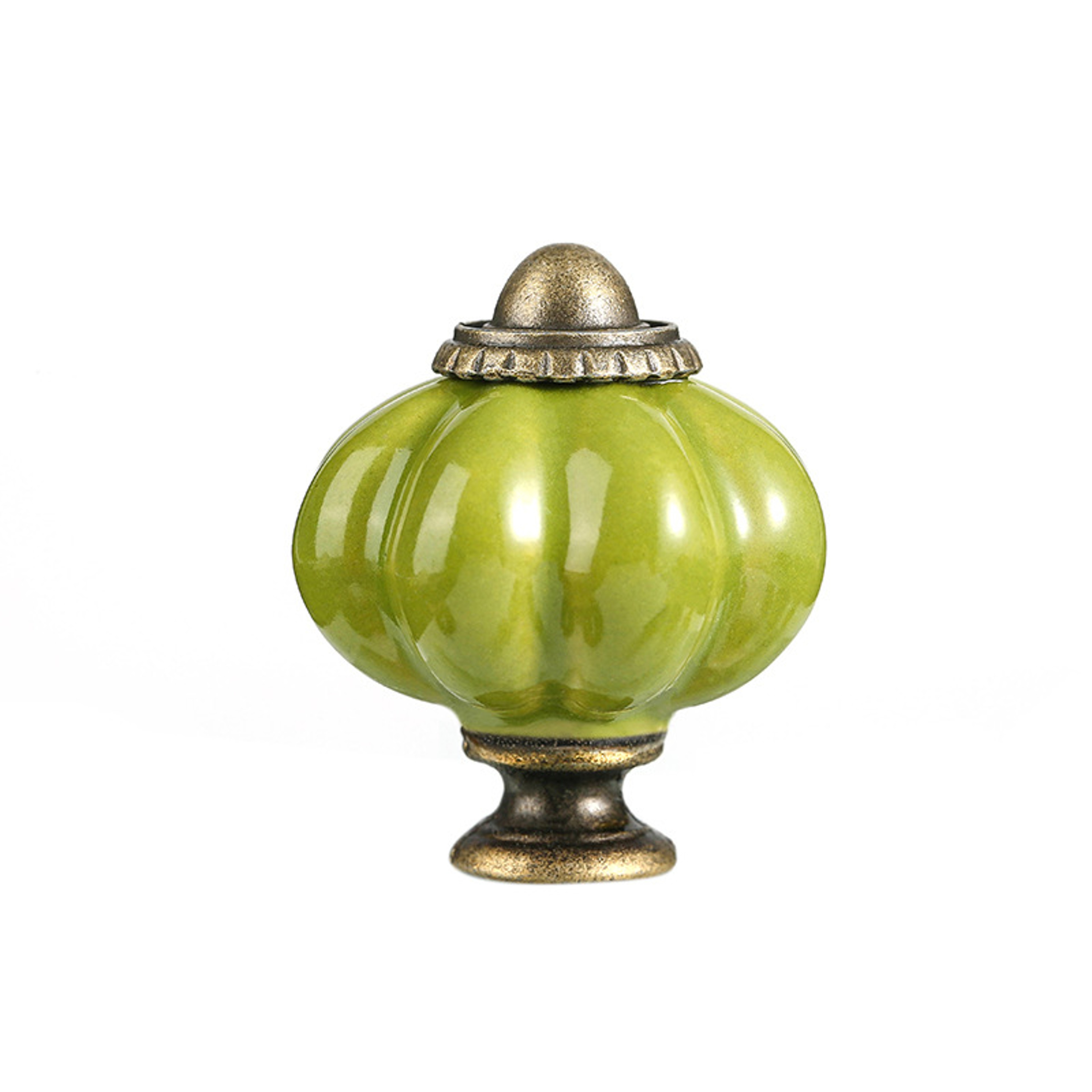 Ceramic Pumpkin Cabinet Knobs Decorative Kitchen Drawer Pulls For Cabinets  Dressers 4
