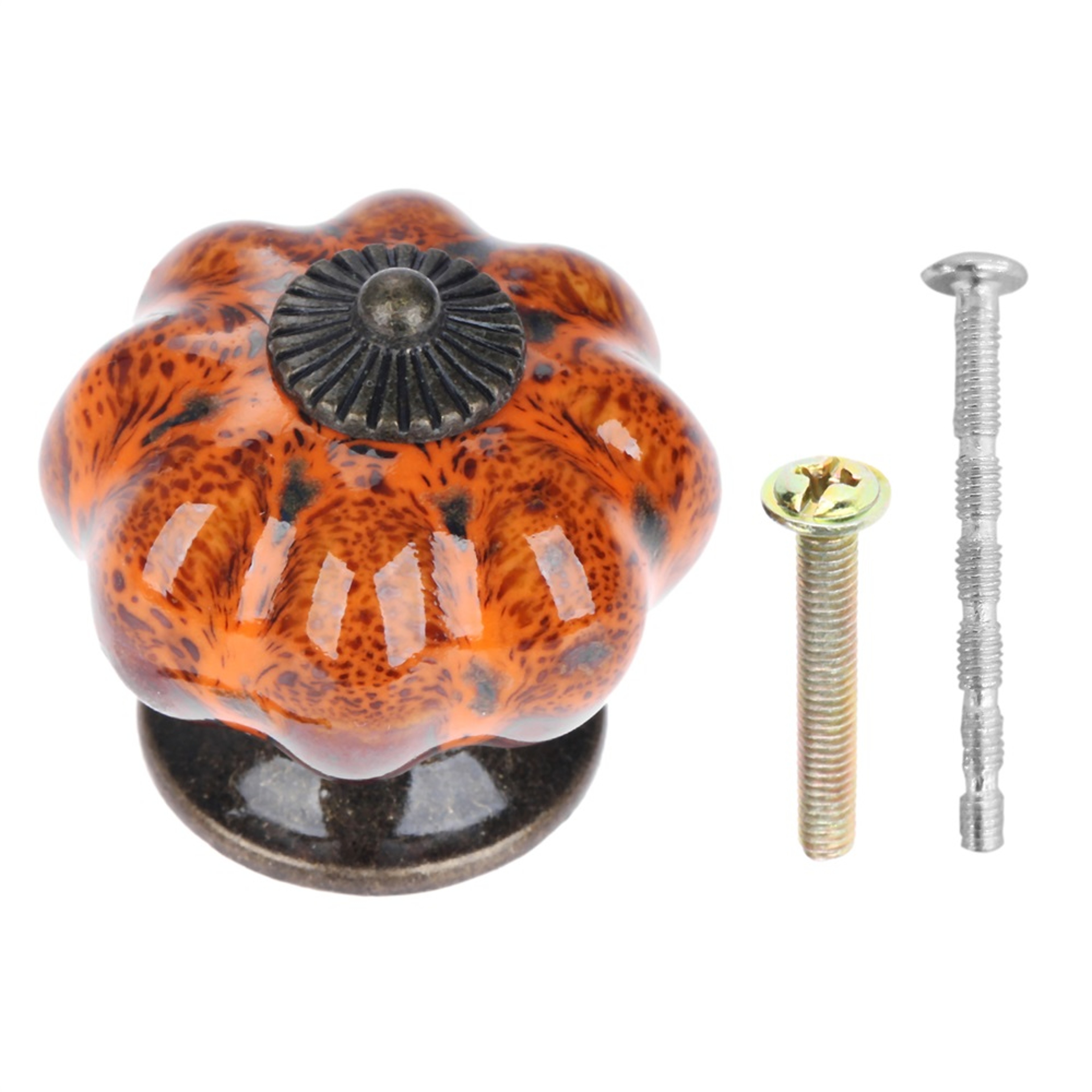 Antique Pumpkin Ceramic Cabinet Knobs Vintage Drawer Pulls For Kitchen  Furniture 7