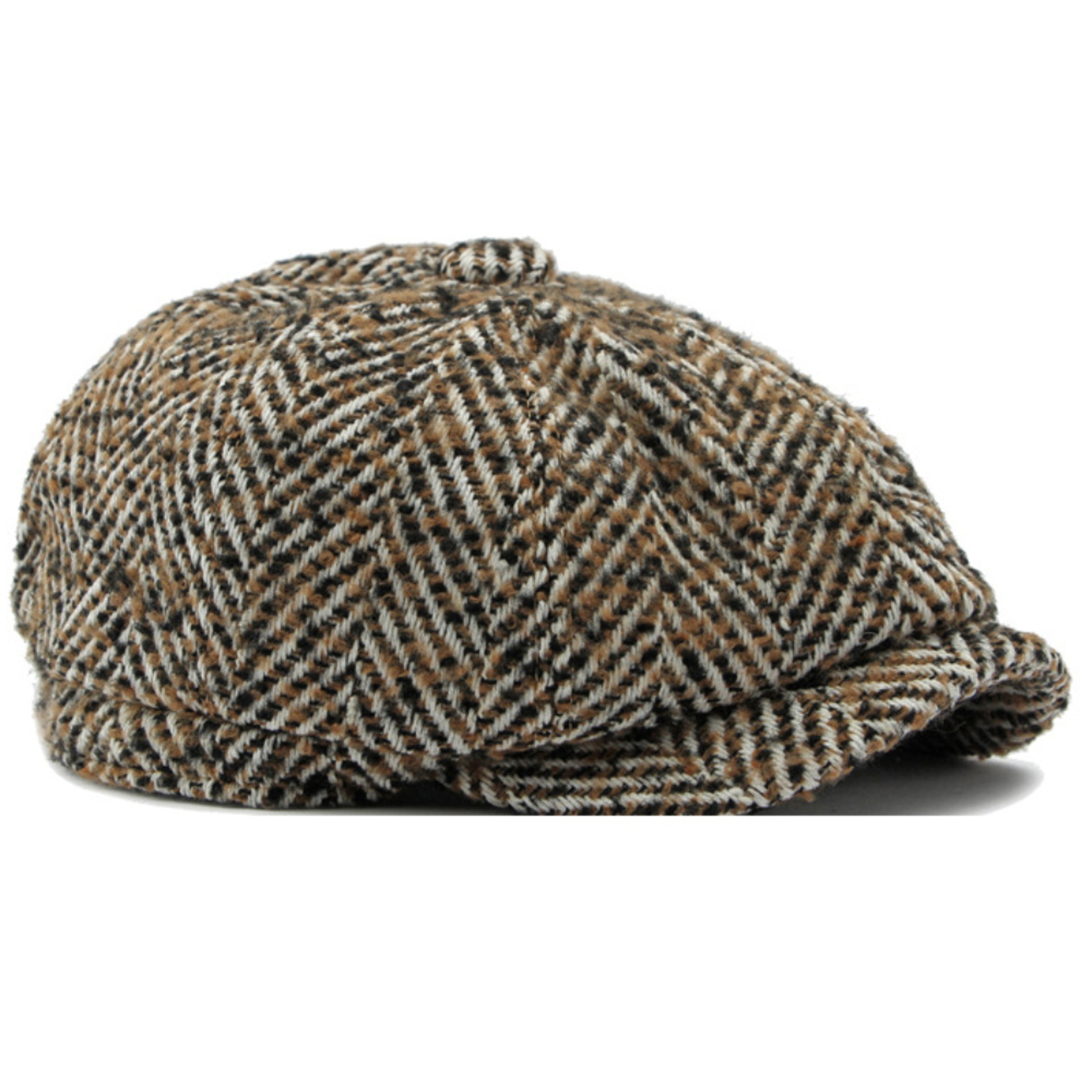Classic Striped Wool Beret Hat Adjustable Unisex Flat Cap for Autumn Winter Style – view 4