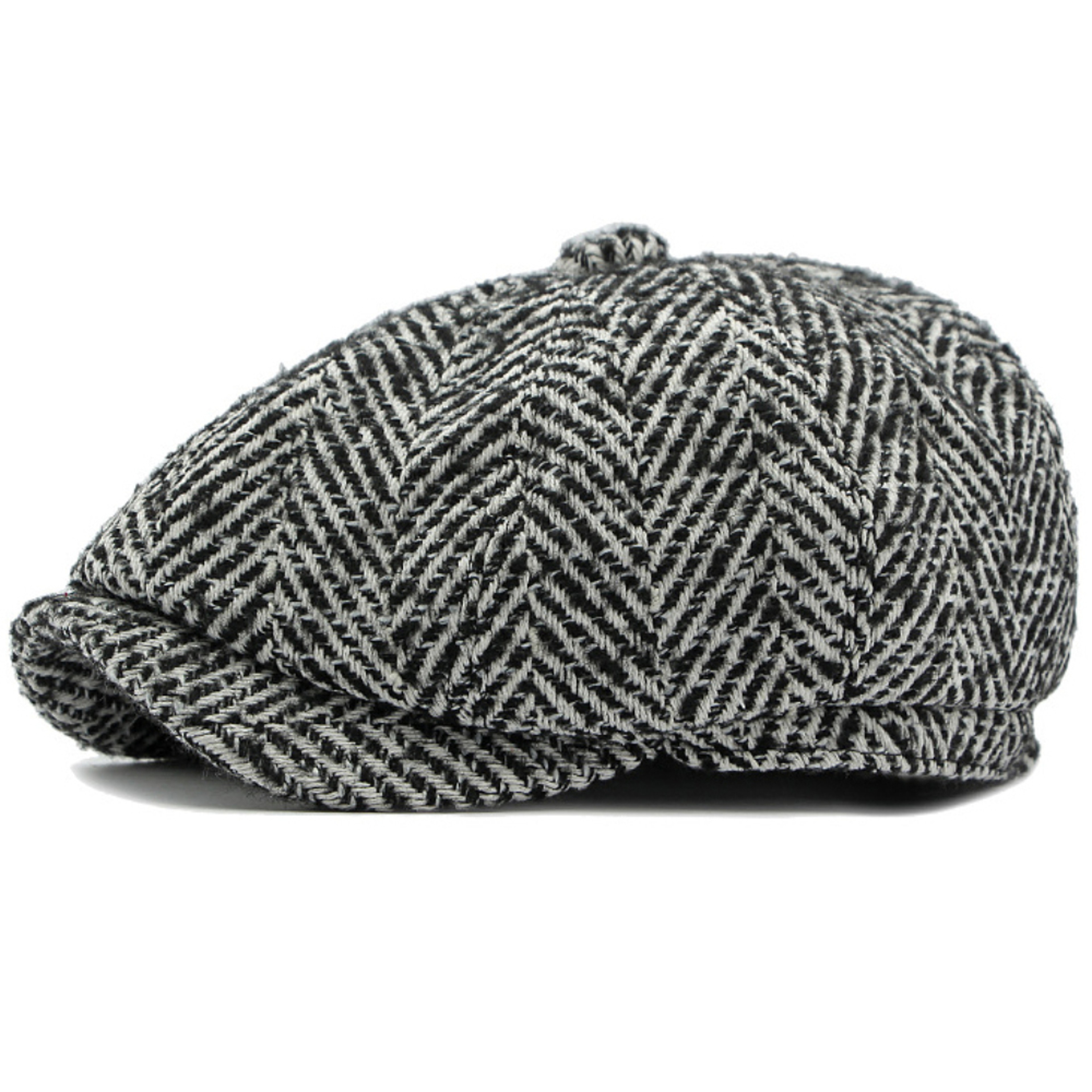 Classic Striped Wool Beret Hat Adjustable Unisex Flat Cap for Autumn Winter Style – view 8