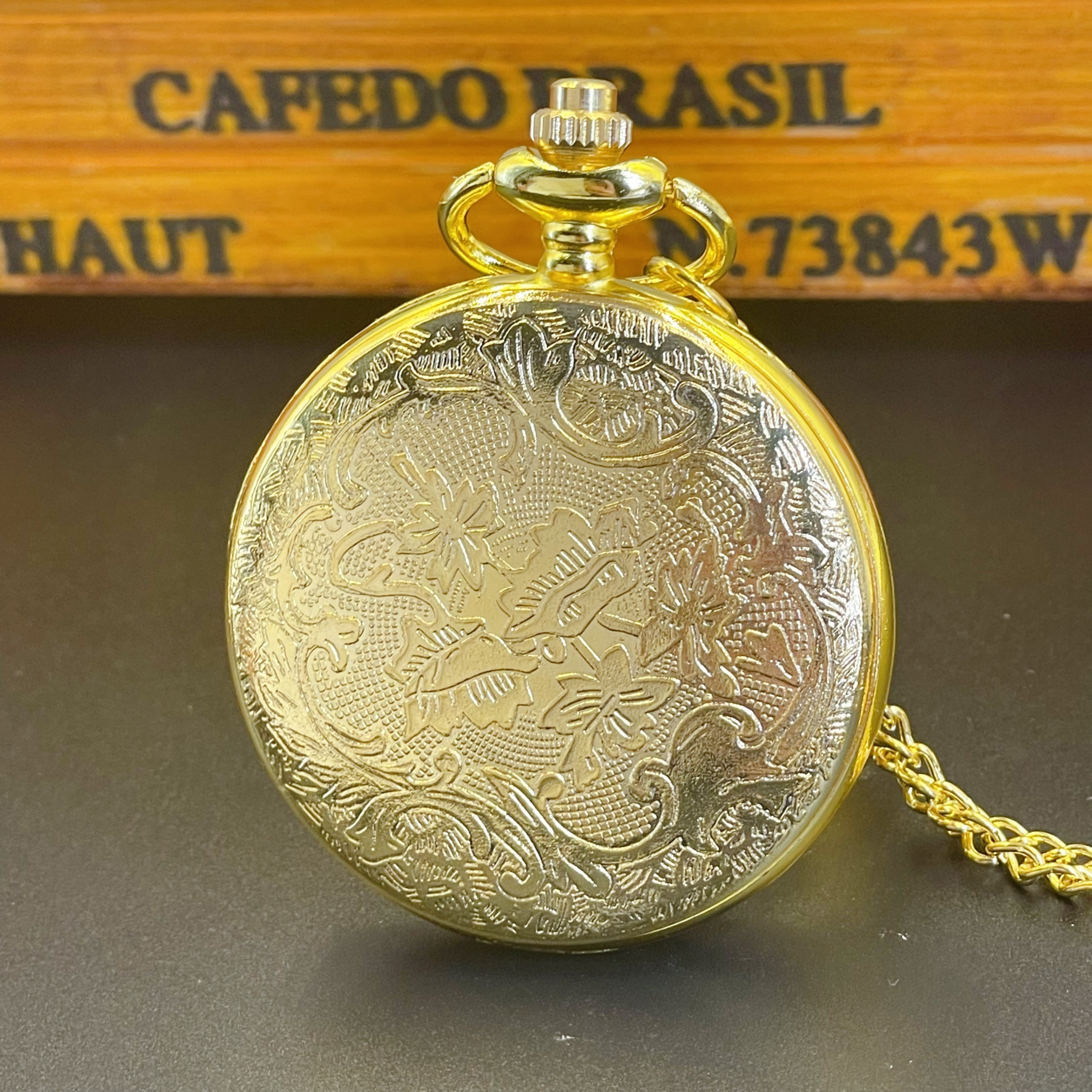 Vintage Dragonfly Pocket Watch Necklace Elegant Quartz Pendant for Women – view 2