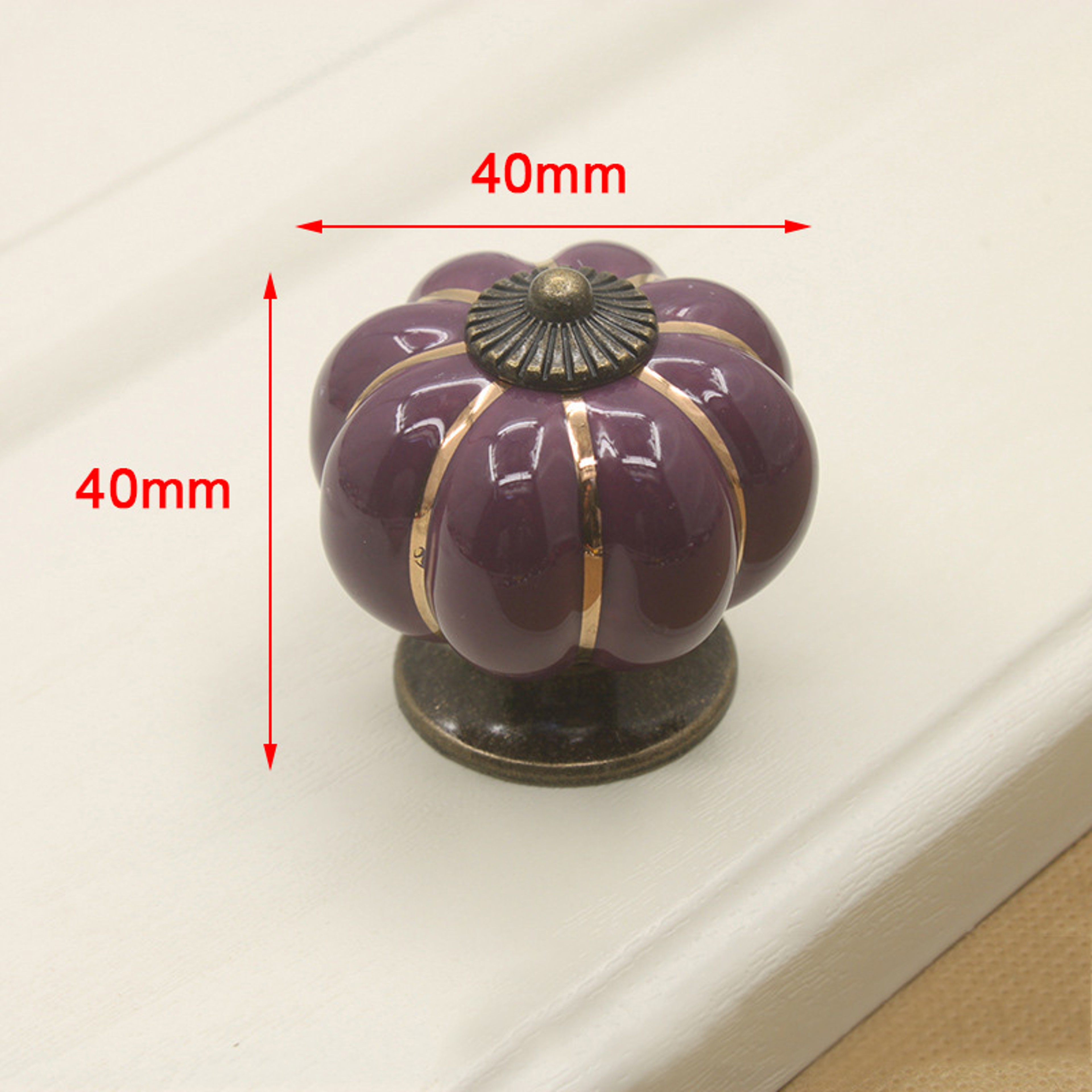 Cartoon Pumpkin Ceramic Drawer Knobs Cute Kids Cabinet Handles 1