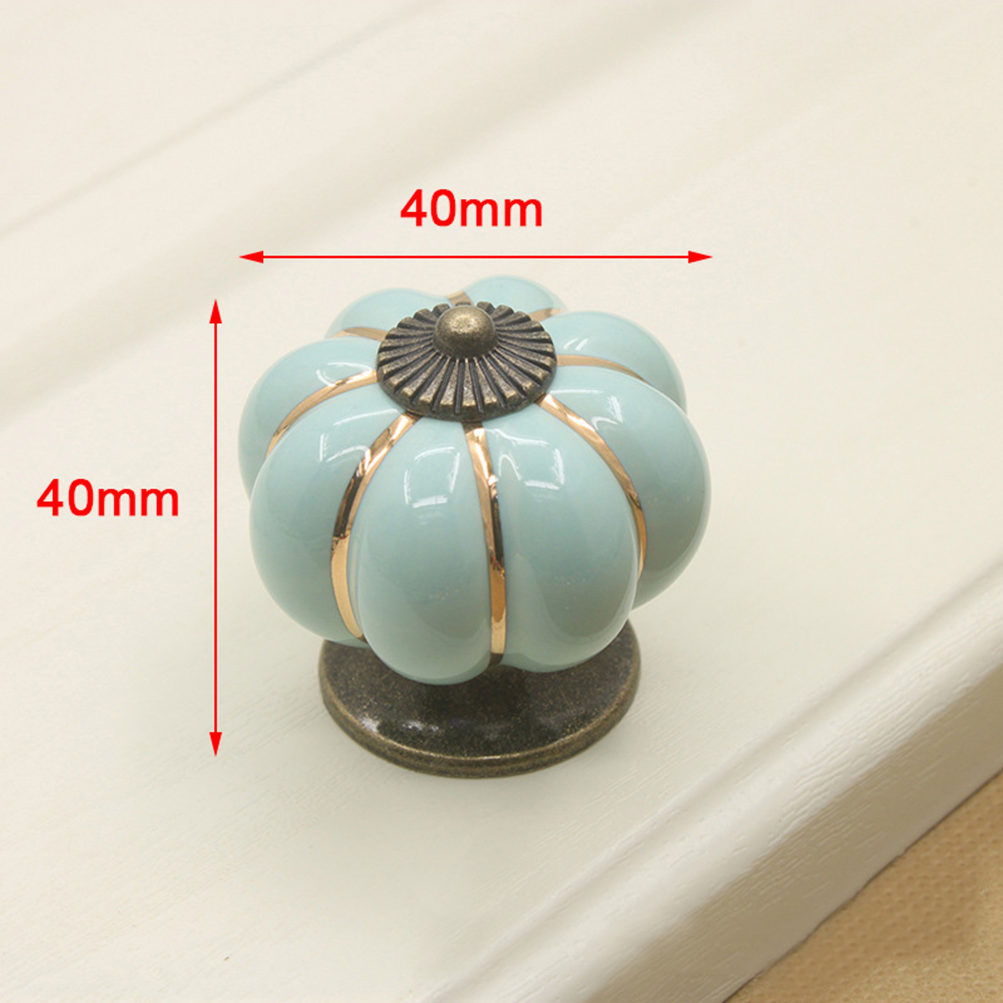 Cartoon Pumpkin Ceramic Drawer Knobs Cute Kids Cabinet Handles 3