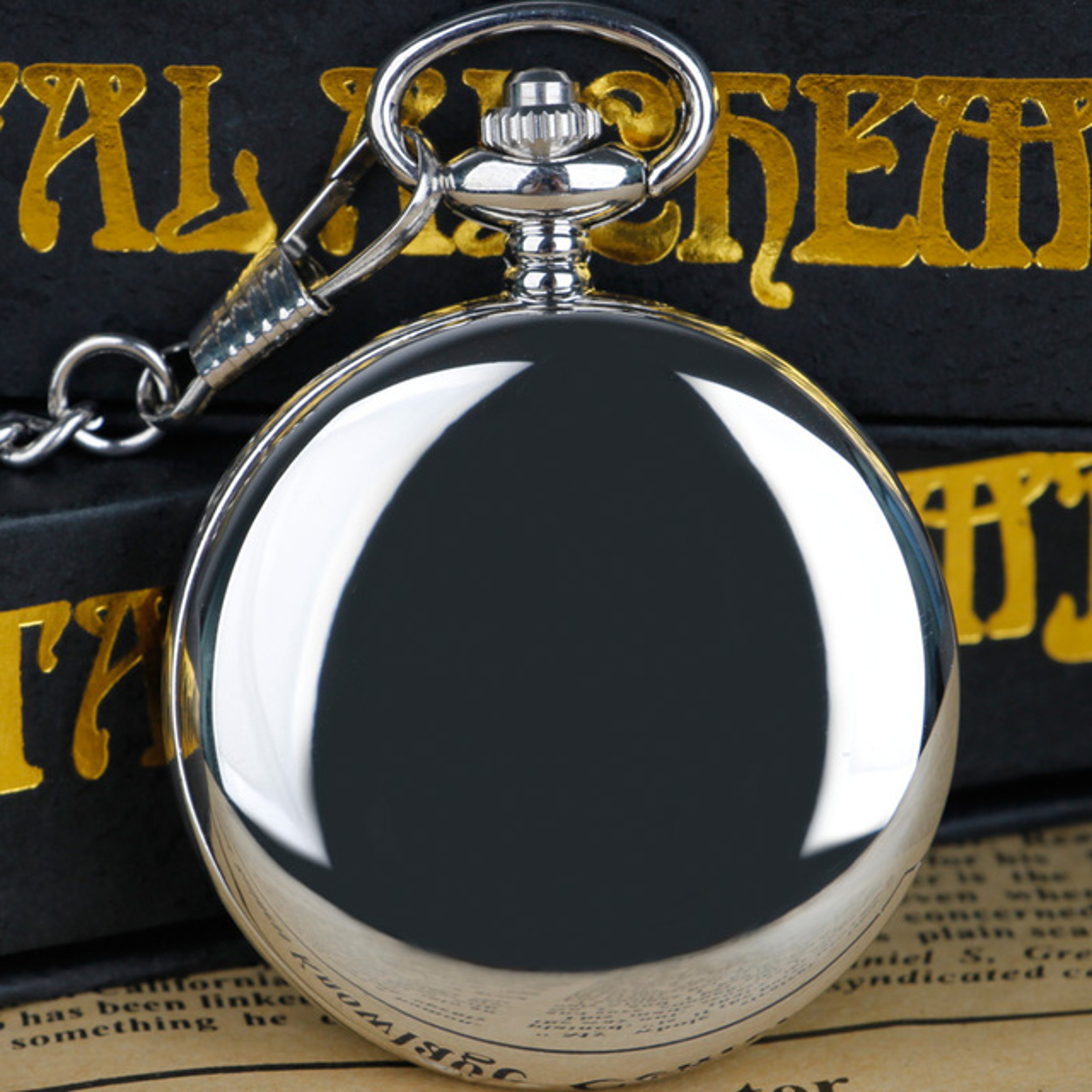 Luxury Gold Pocket Watch Gift Set With Quartz Movement And Chain Pendant 3