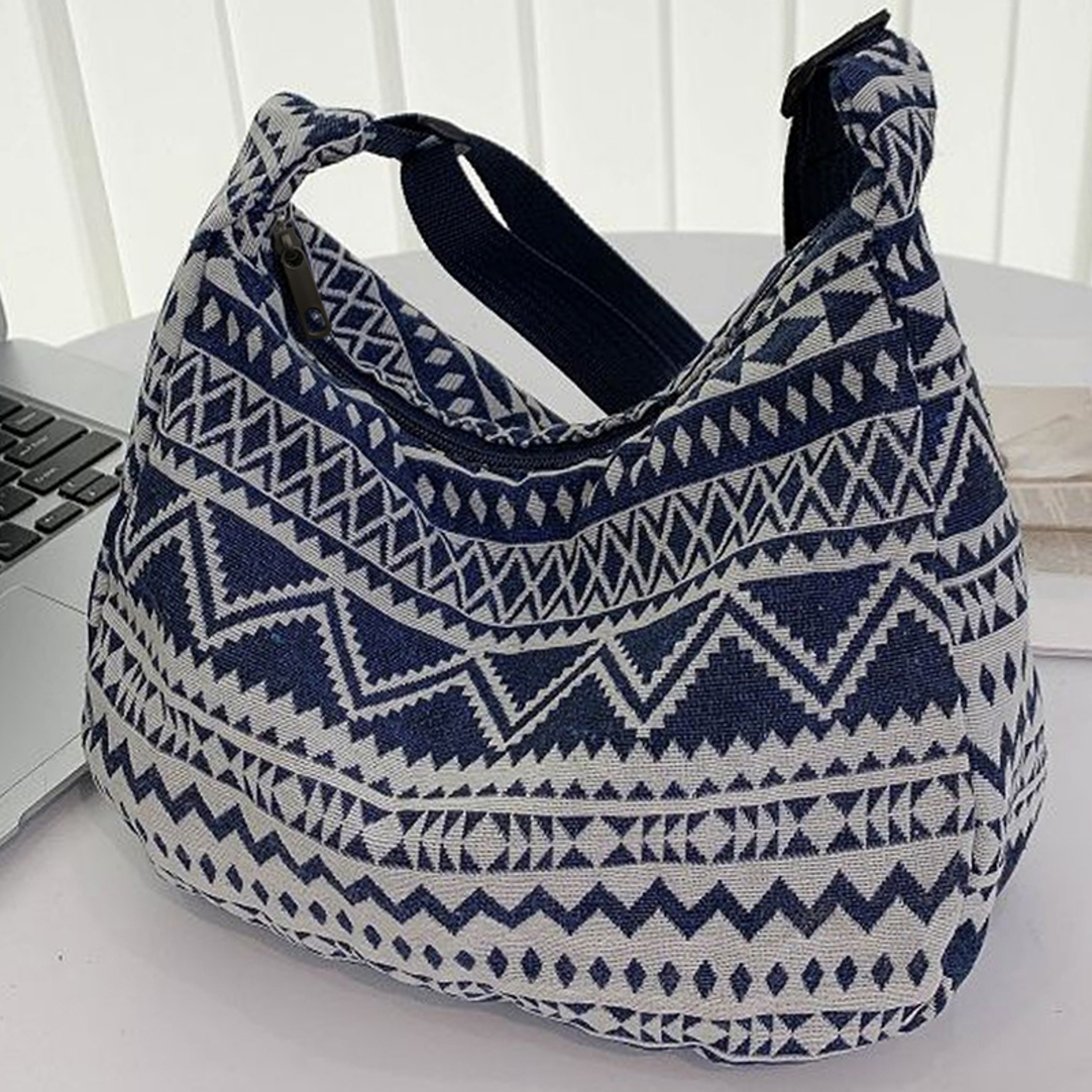 Ethnic Canvas Tote Shoulder Bag For Men  Women Everyday Tote Bag Casual Shoulder Bag 6