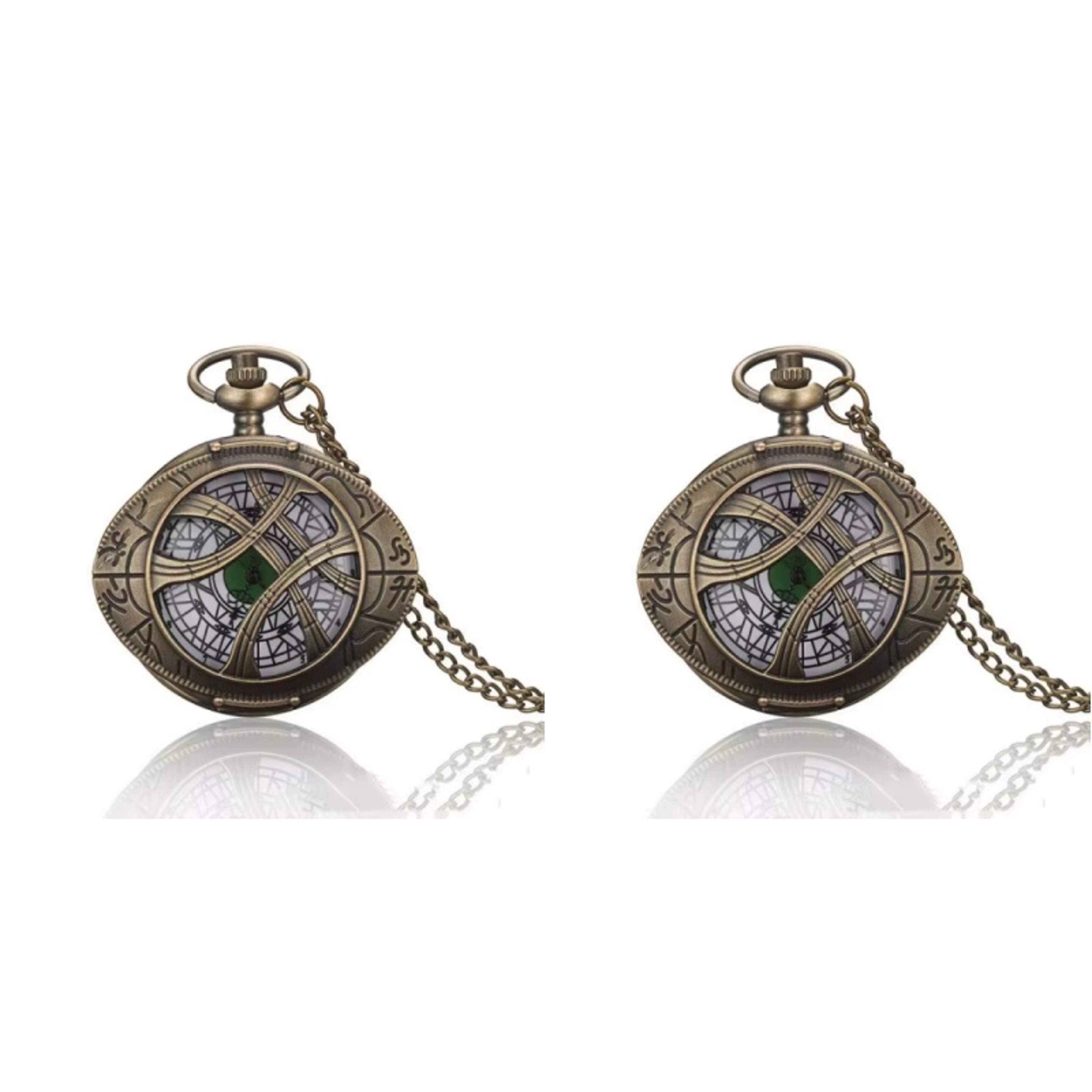 Vintage Hollow Eye Pendant Pocket Watch Necklace Quartz Timepiece Gift – view 7
