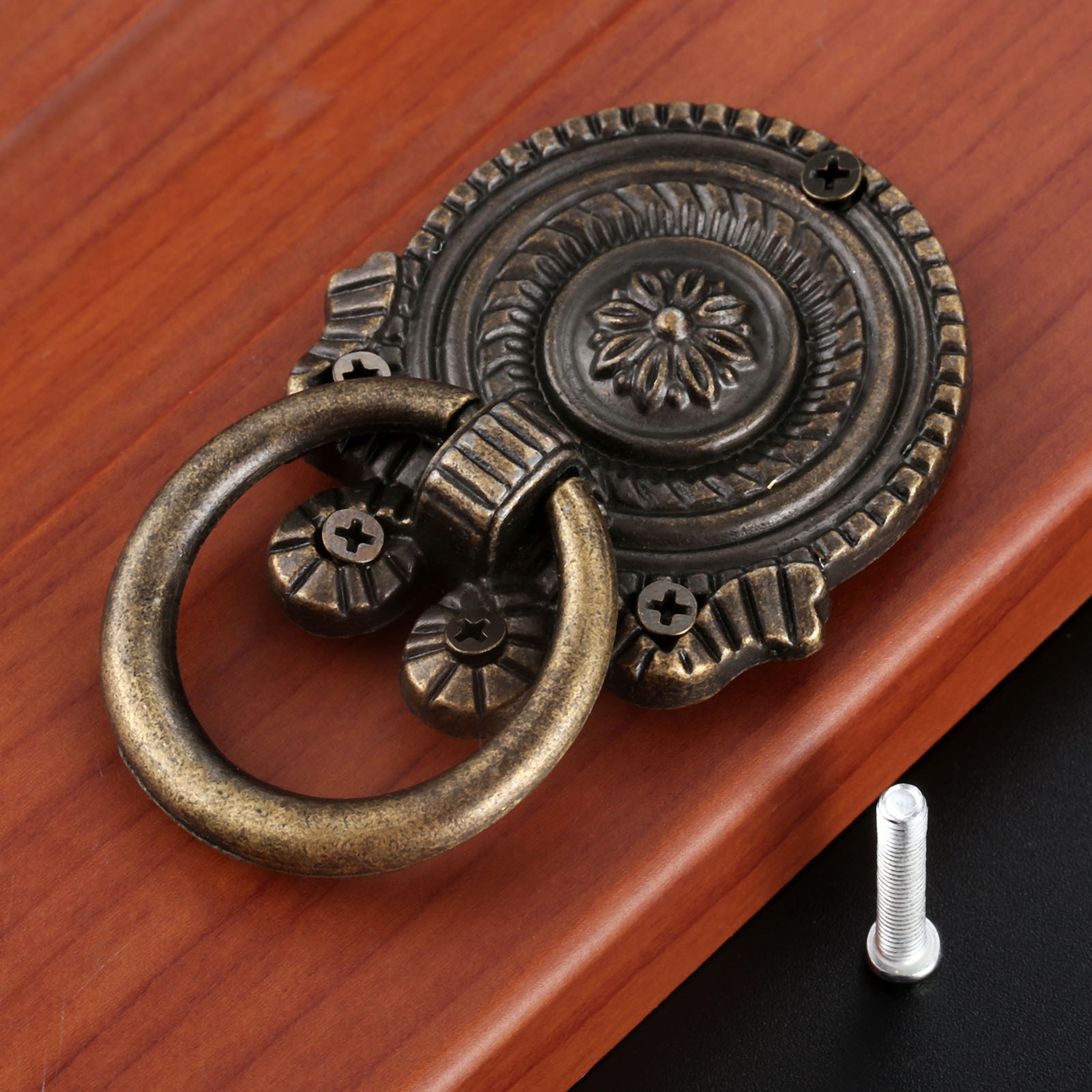 Antique Bronze Cabinet Ring Pull Handle for Drawers and Doors – view 3