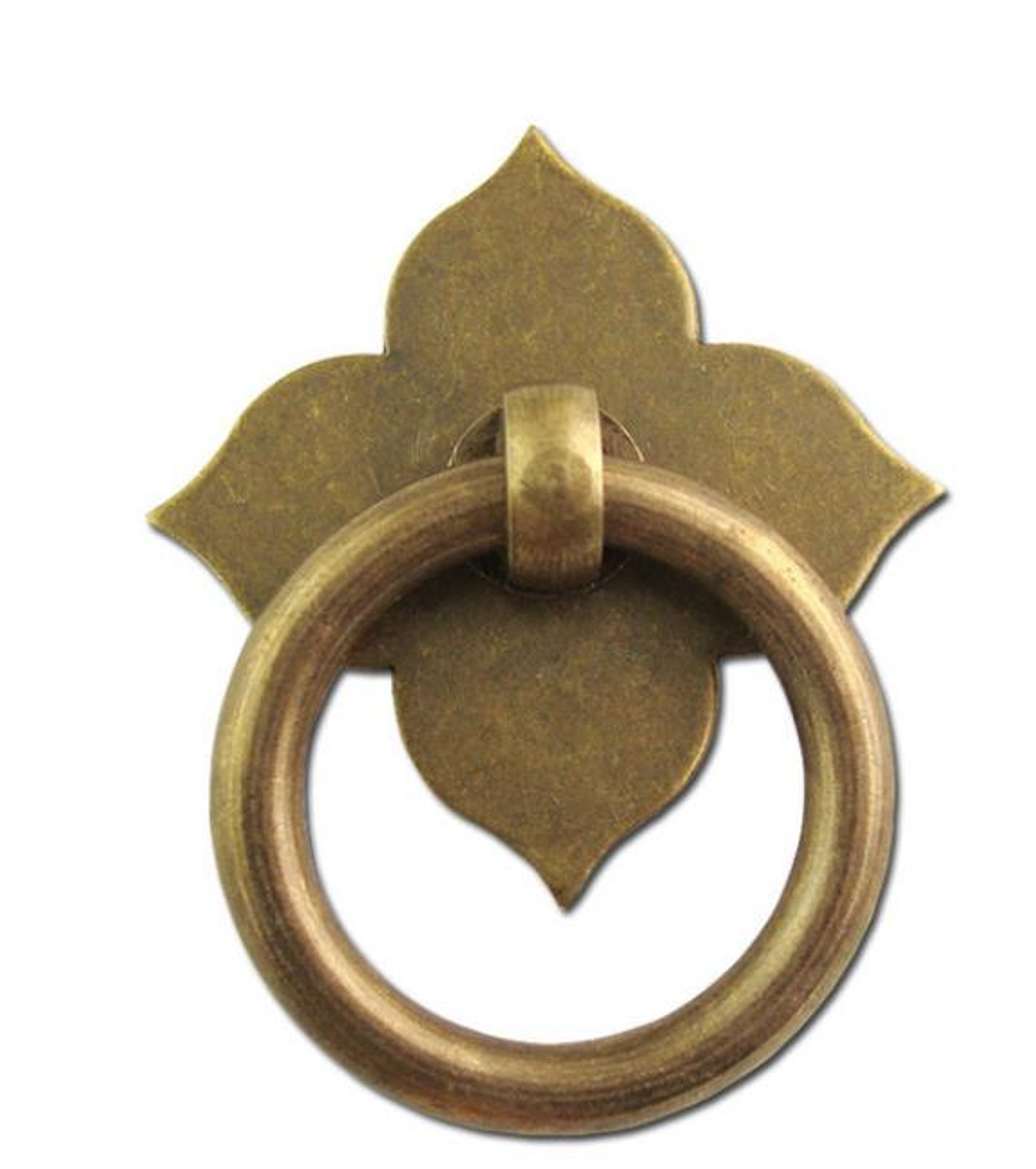 Vintage Brass Leaf Cabinet Handles Antique Bronze Drawer Knobs Decorative Furniture Pulls – view 7