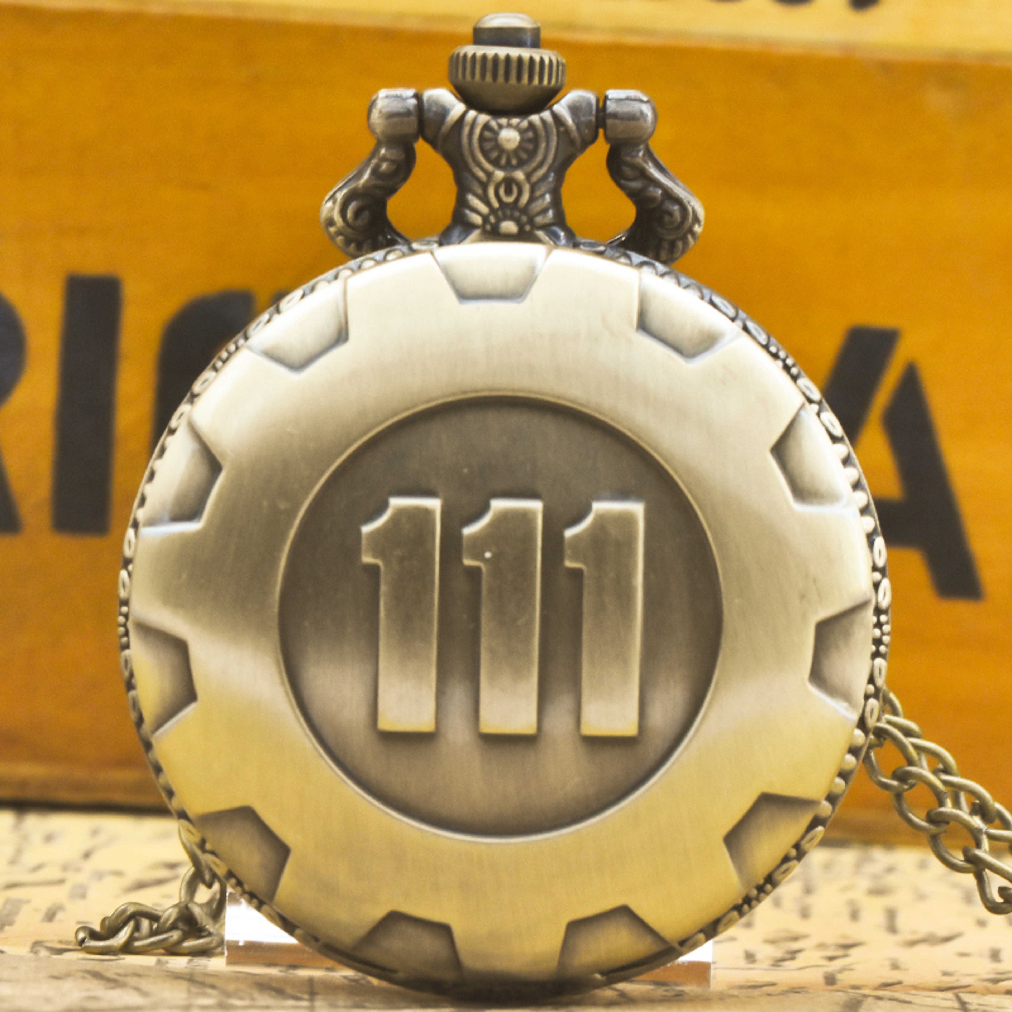 Vintage Steampunk Pocket Watch Necklace Quartz Pendant Chain 0