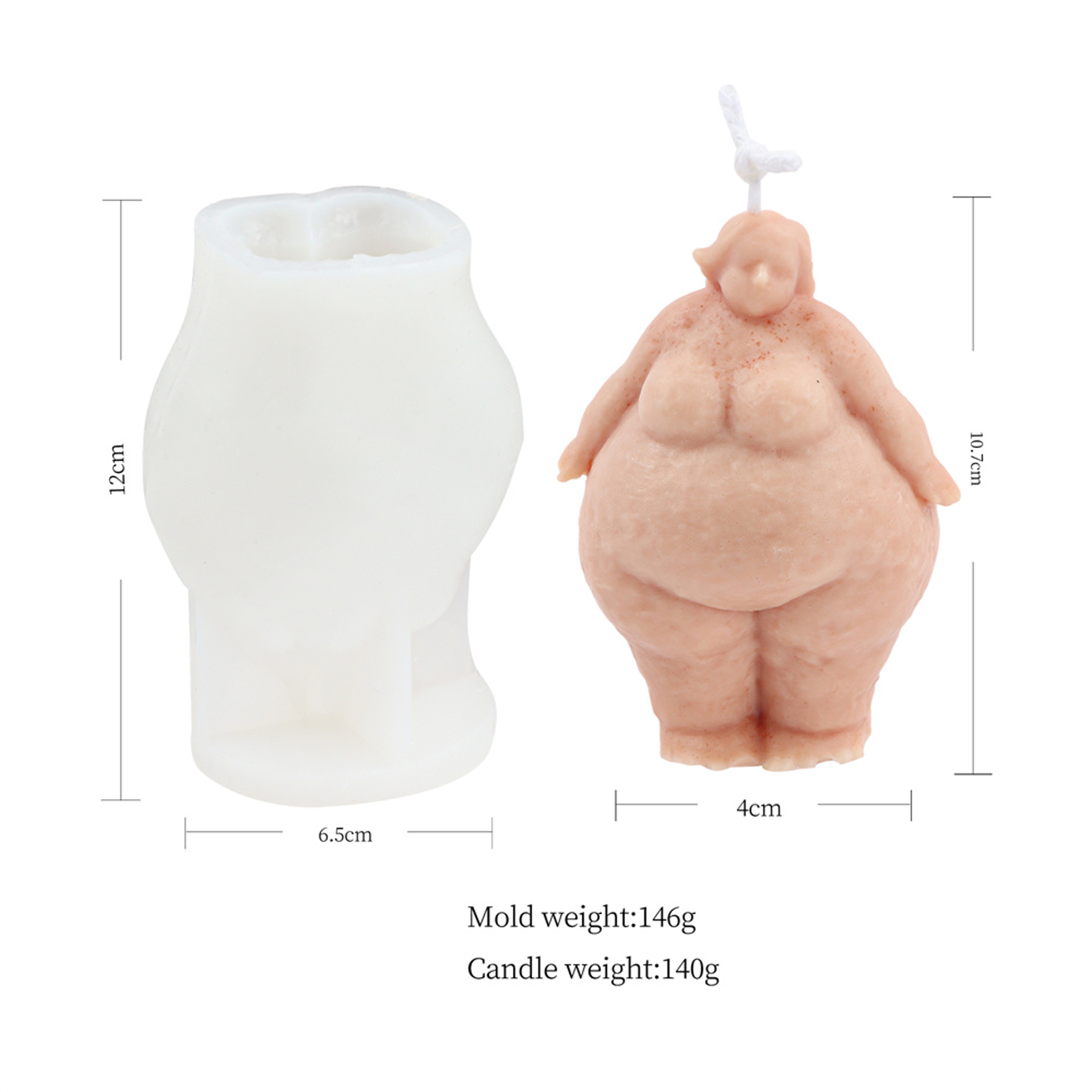 Artistic Female Body Silicone Mold For Candle Soap And DIY Crafts 6