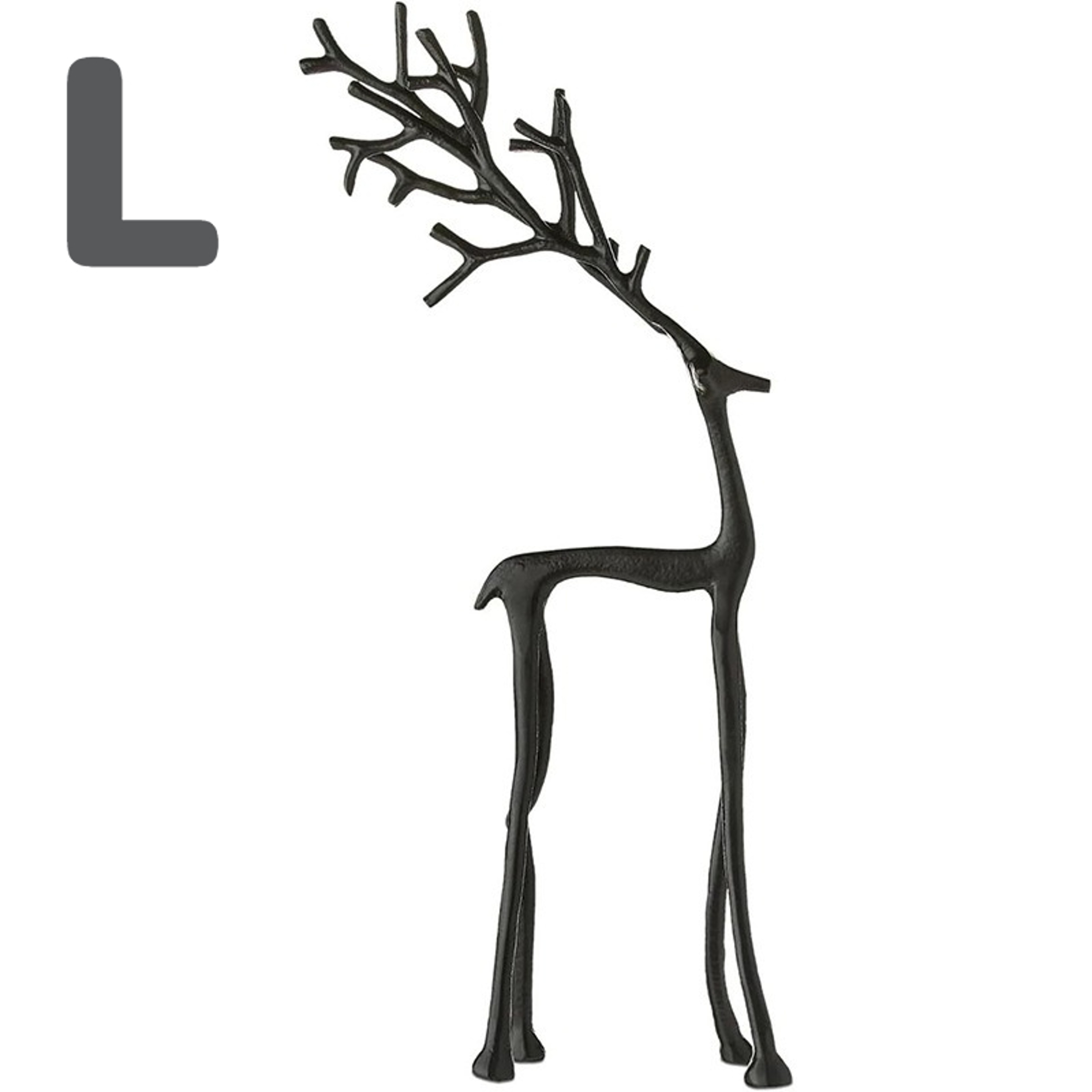 Elegant Black Deer Christmas Tree Topper Figurine for Holiday Decor & Year Round Home Accent – view 8