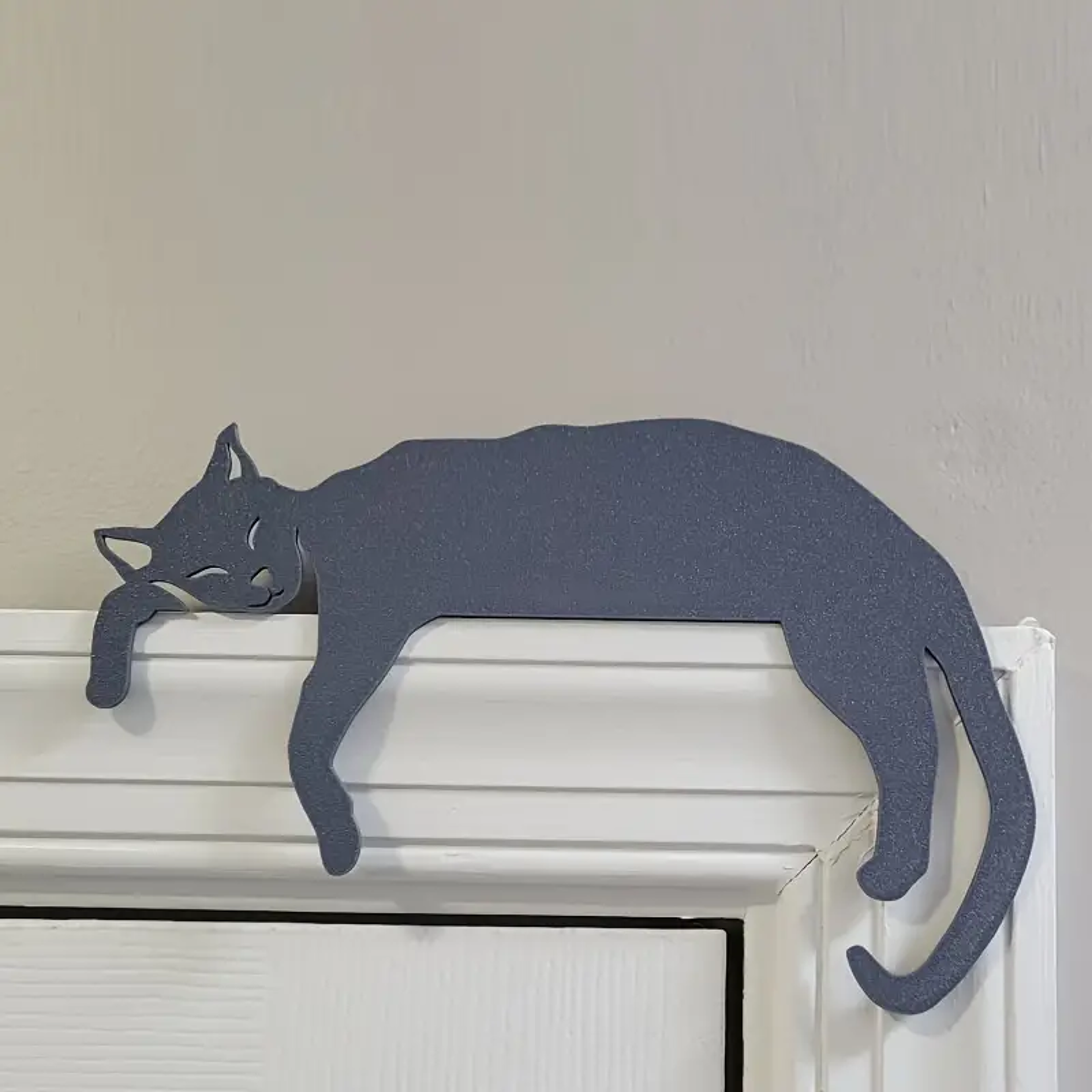 Rustic Cat Door Topper Wooden Sign  Farmhouse Over Door Cat Decor For Cozy Home Styling 4