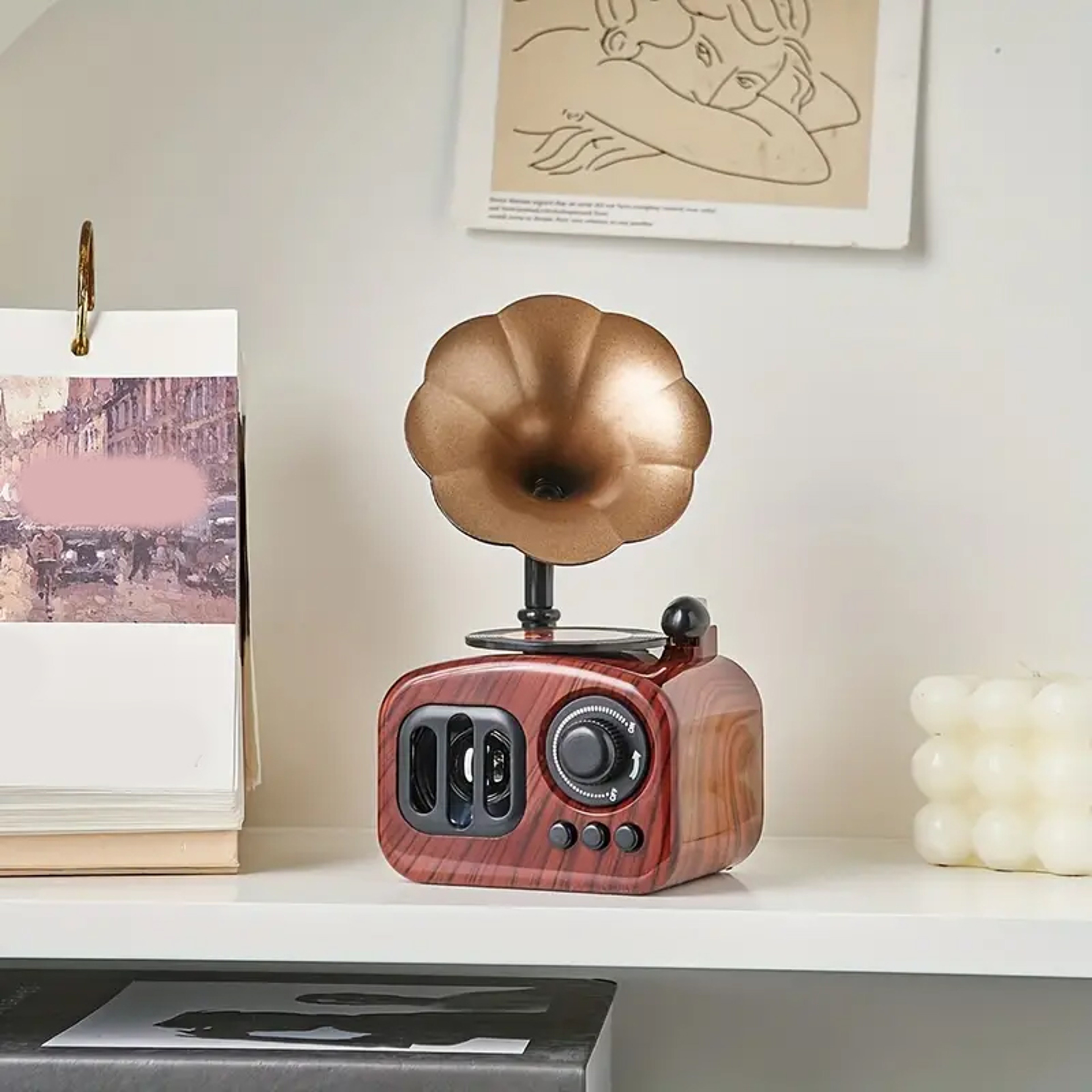 Vintage Gramophone Music Box Retro Home Decor Collectible Gift 2