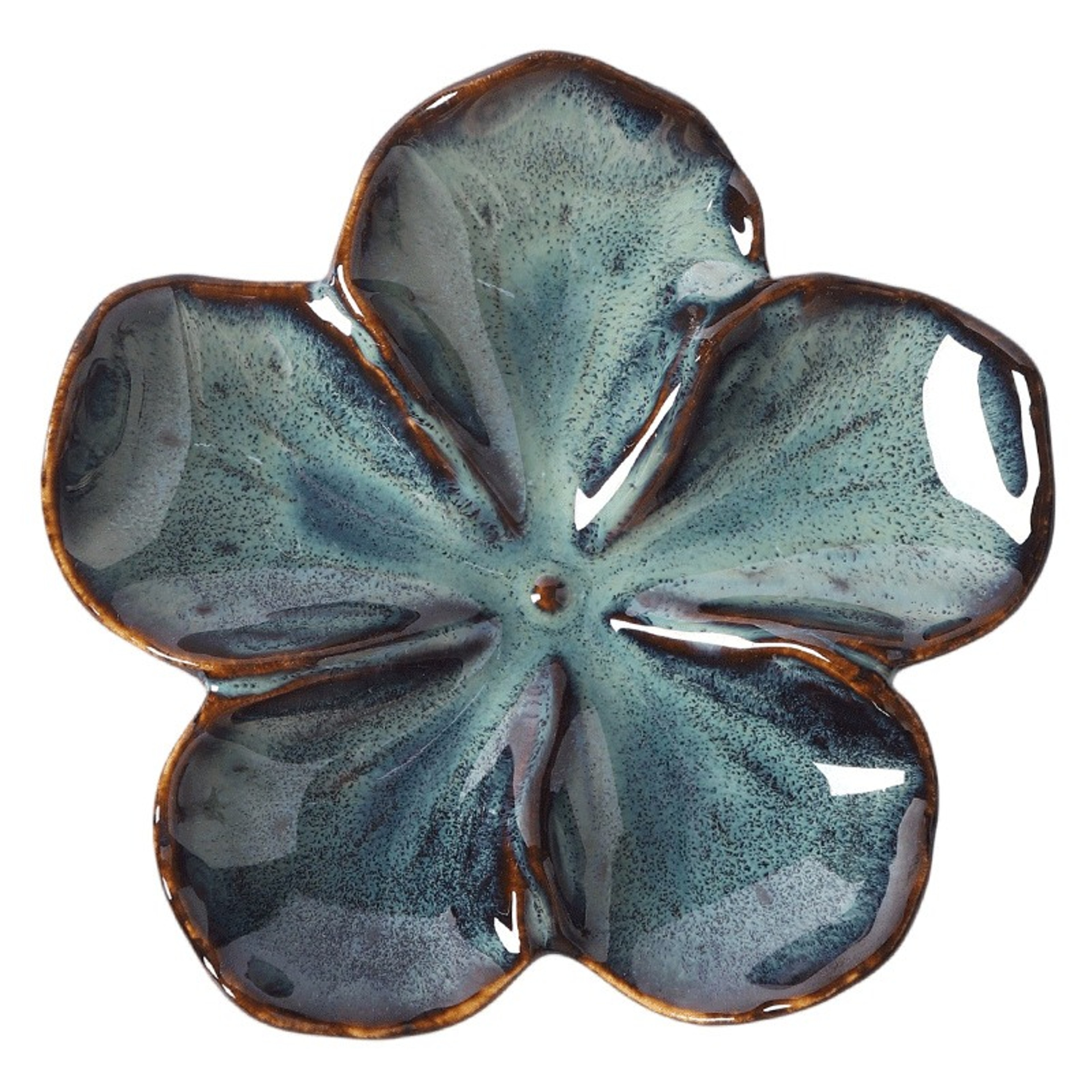 Vintage Flower Shaped Ceramic Sauce Dish Multi Color Mini Decorative Plate – view 5