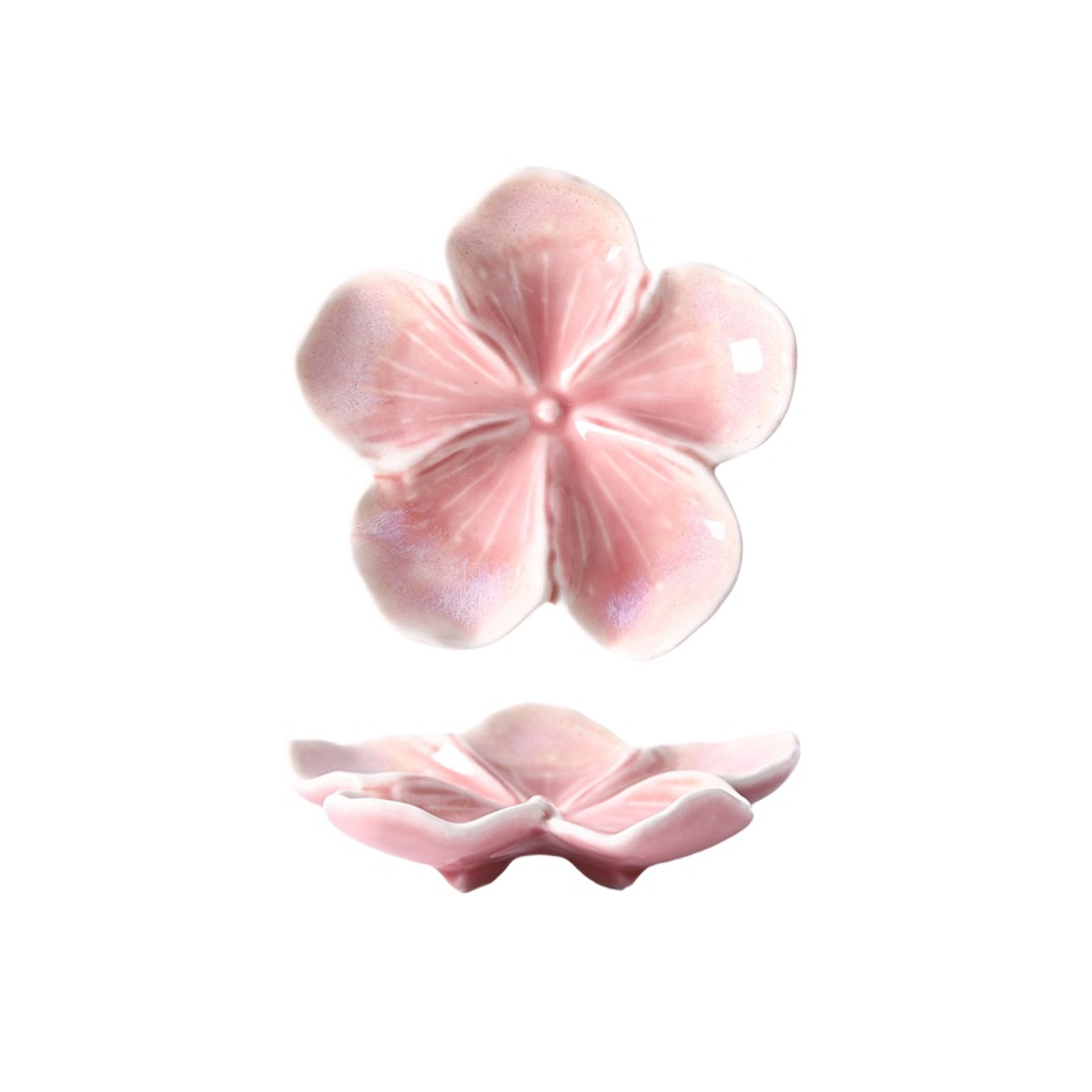 Vintage Flower Shaped Ceramic Sauce Dish Multi Color Mini Decorative Plate – view 12