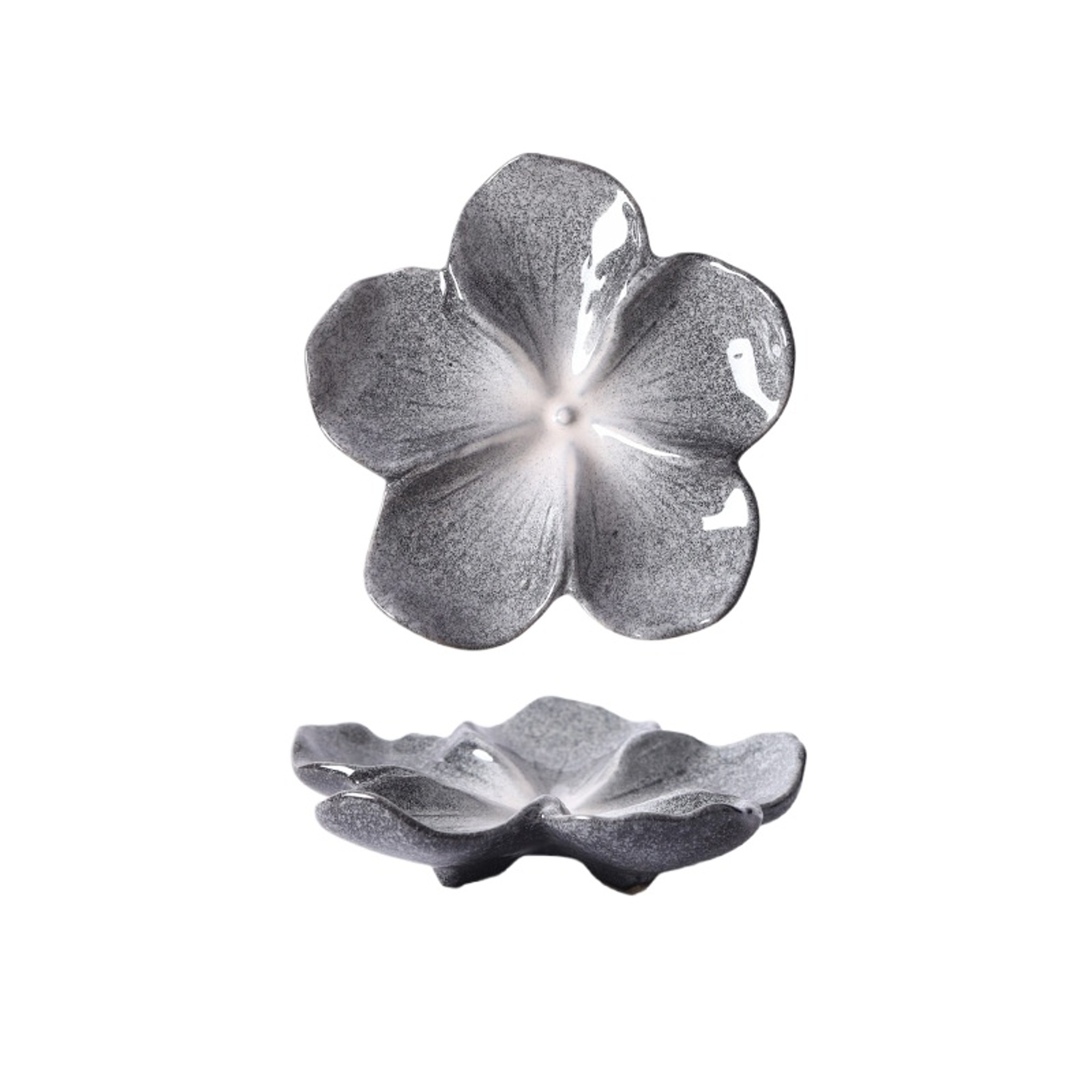 Vintage Flower Shaped Ceramic Sauce Dish Multi Color Mini Decorative Plate – view 15