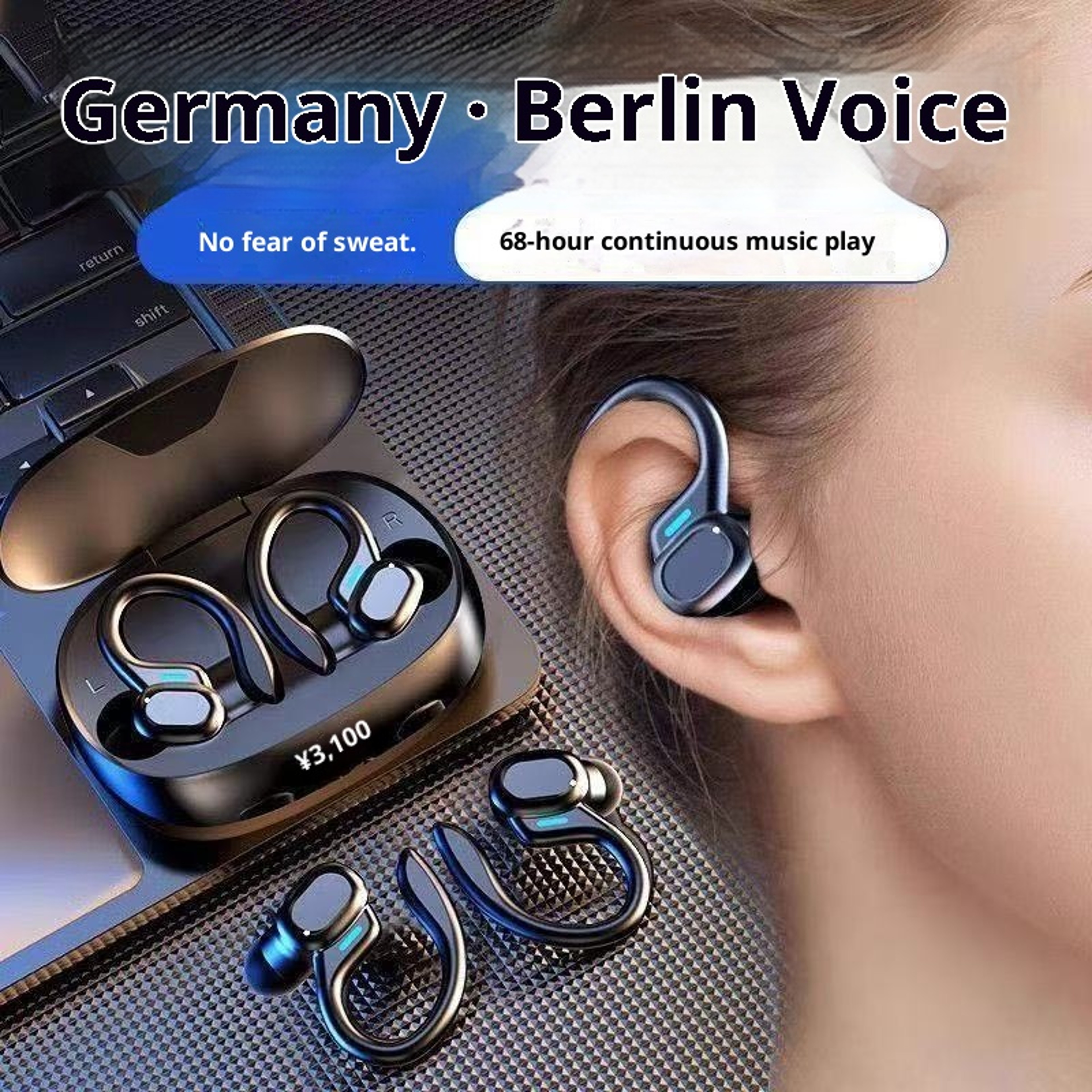 SportFit Pro Wireless Earbuds With LED Display  Noise Cancelling Mic 3