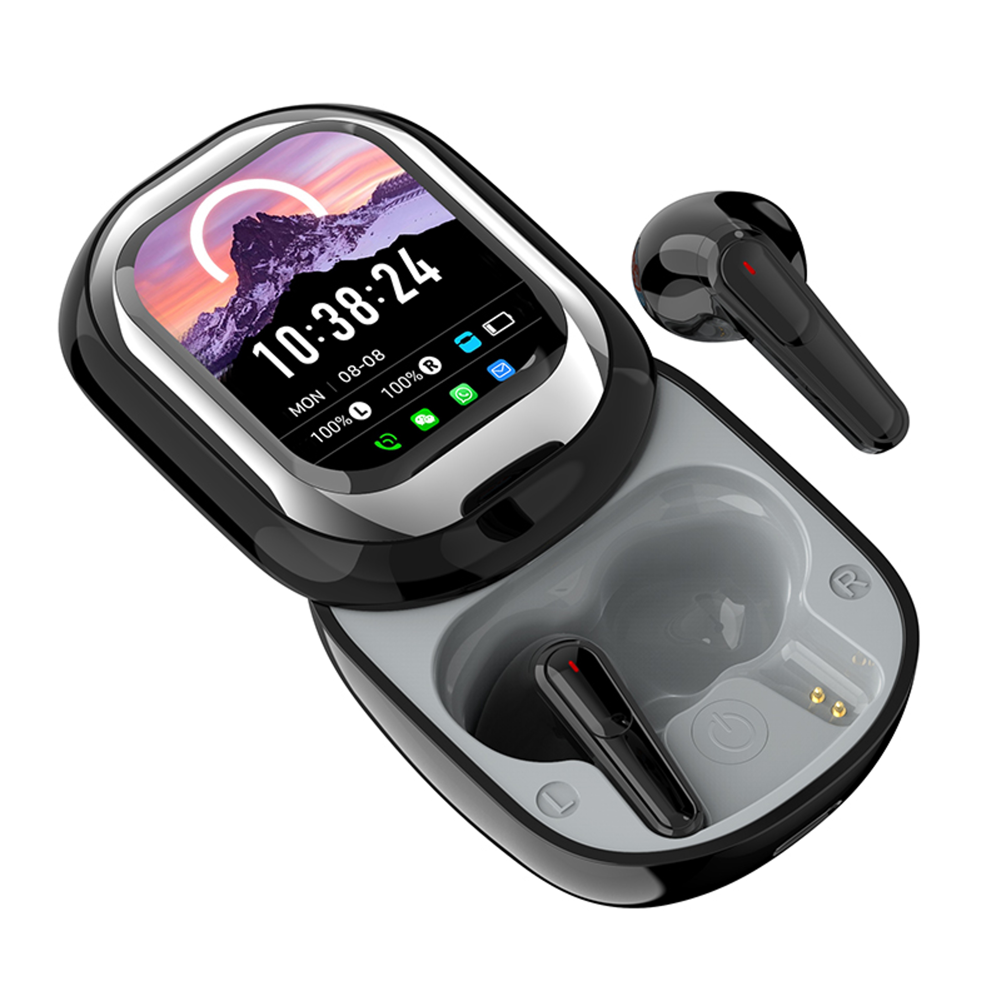 Smart Touch Screen Wireless TWS Earbuds With LED Display And App Notifications 5