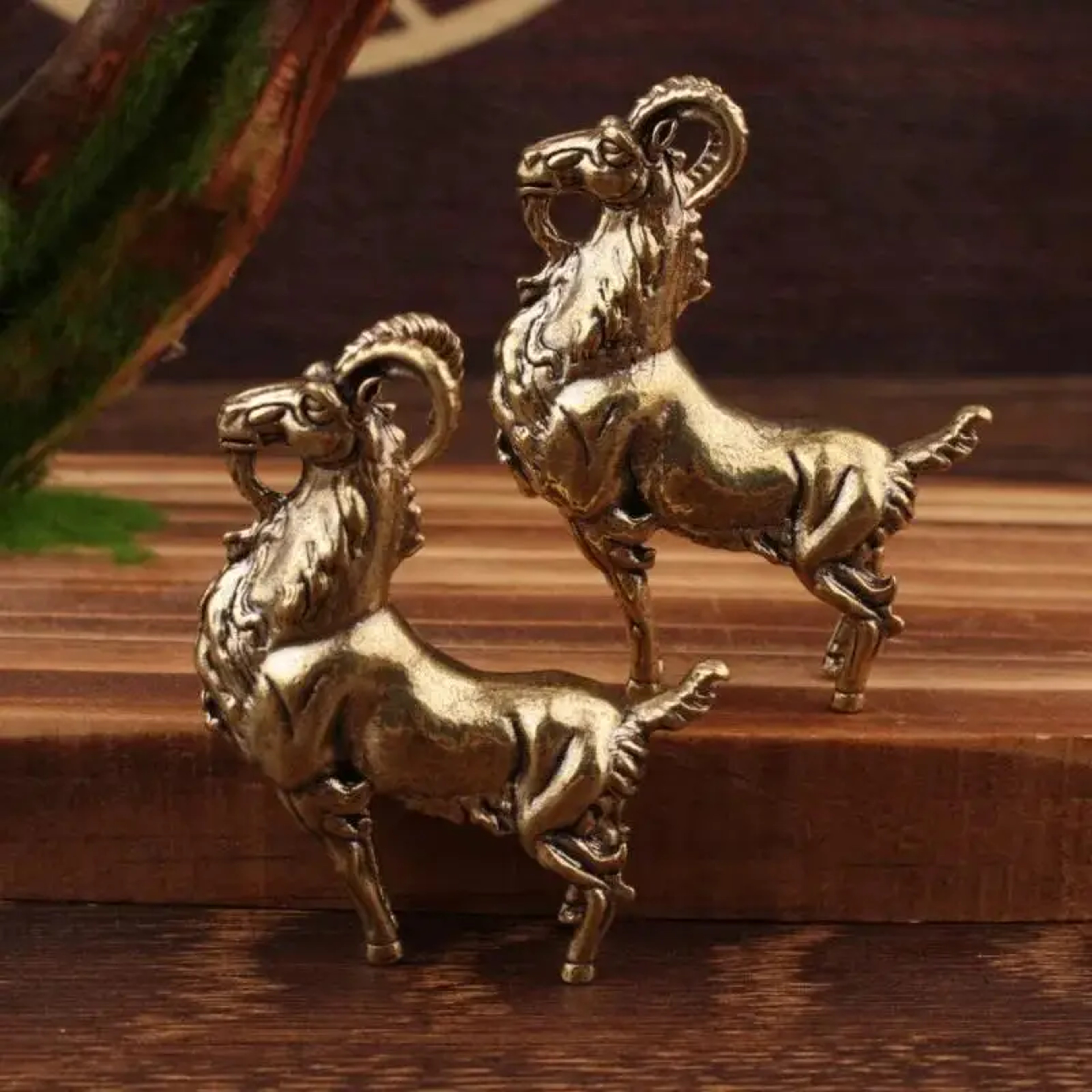 Vintage Brass Tea Pet Gazelle Figurine Miniature Animal Desk Ornament Decor – view 3