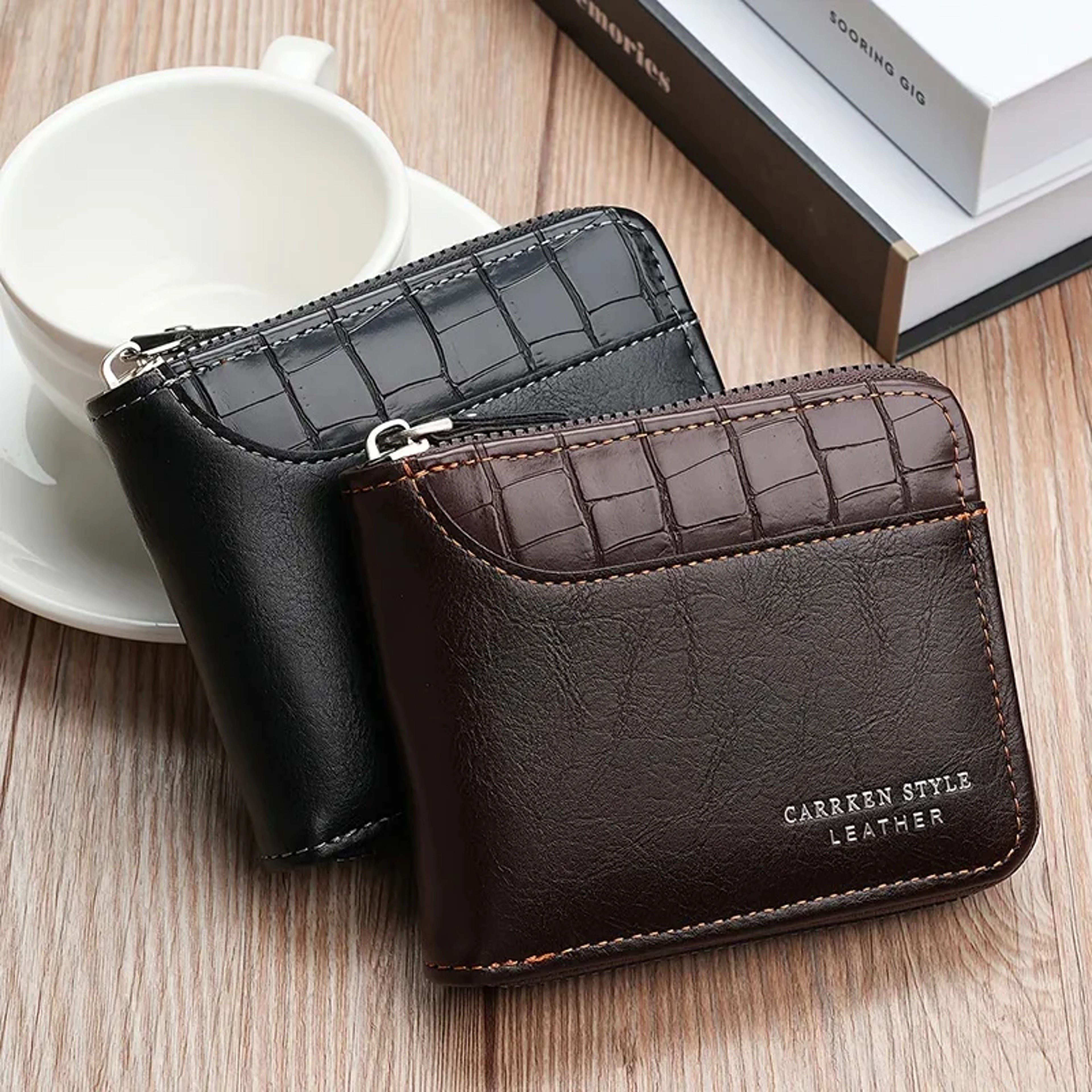 Luxury Mens Leather Wallet with RFID & Coin Pocket – view 3
