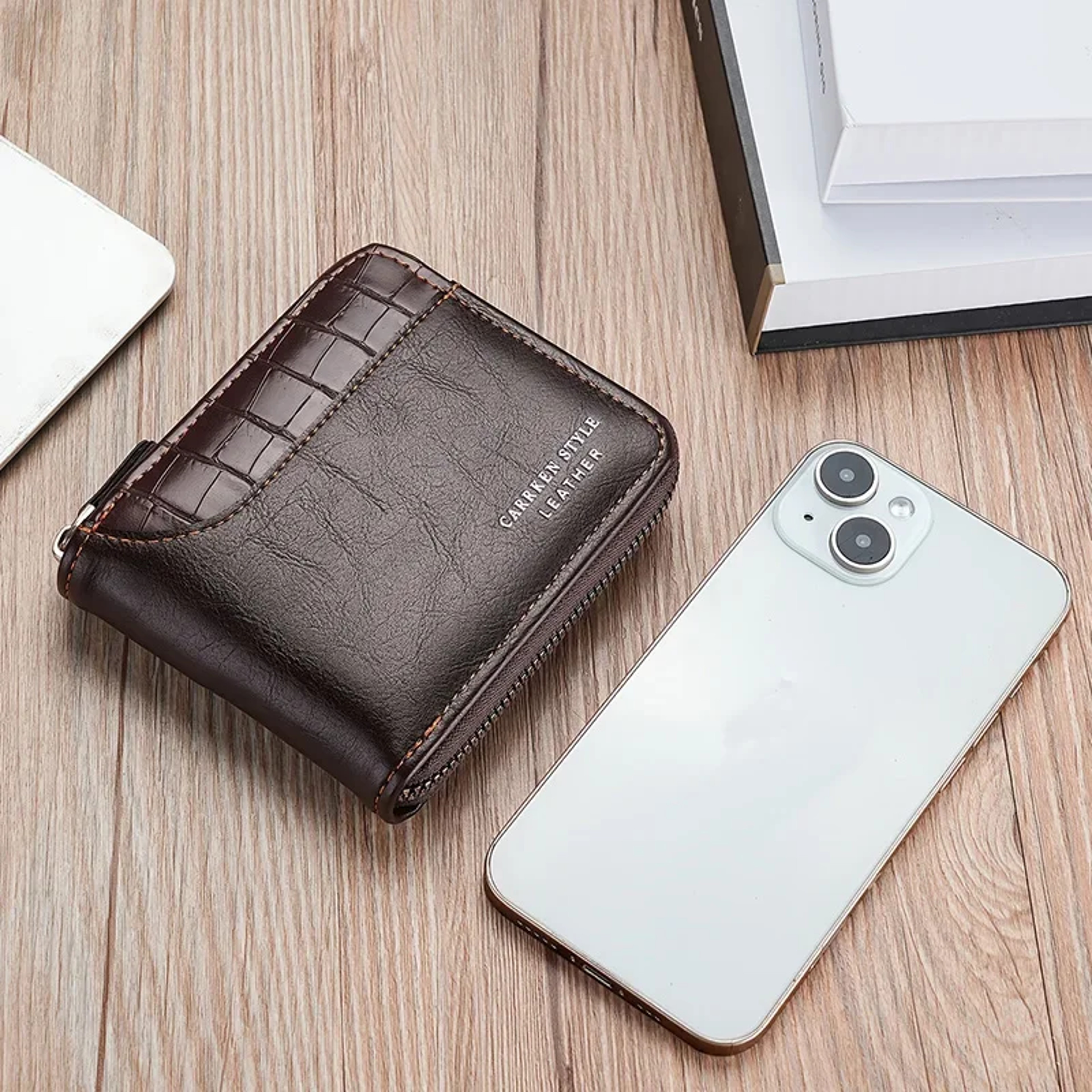 Luxury Mens Leather Wallet with RFID & Coin Pocket – view 4