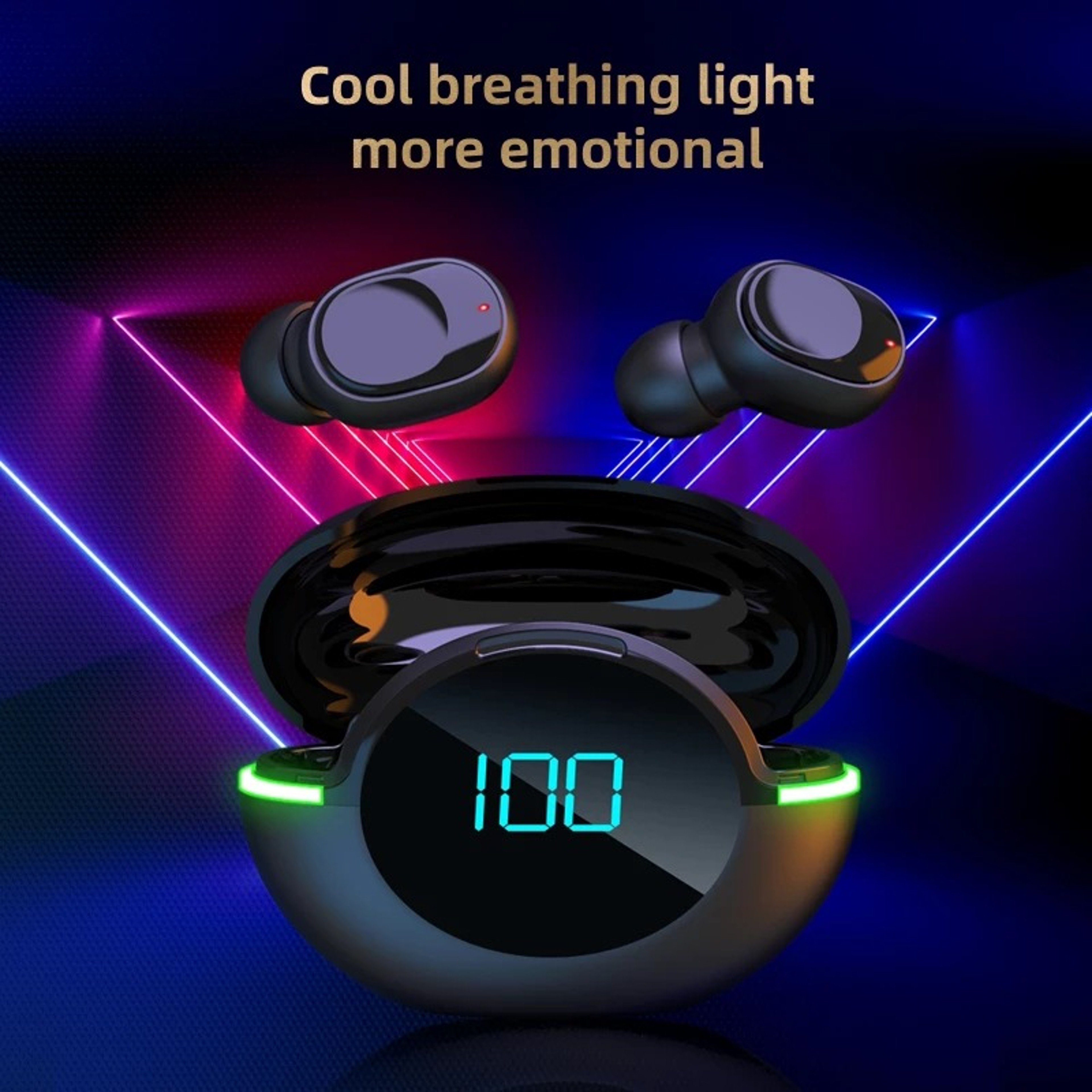 Wireless Bluetooth Earbuds with Noise Reduction & LED Display for Sports and Gaming – view 3