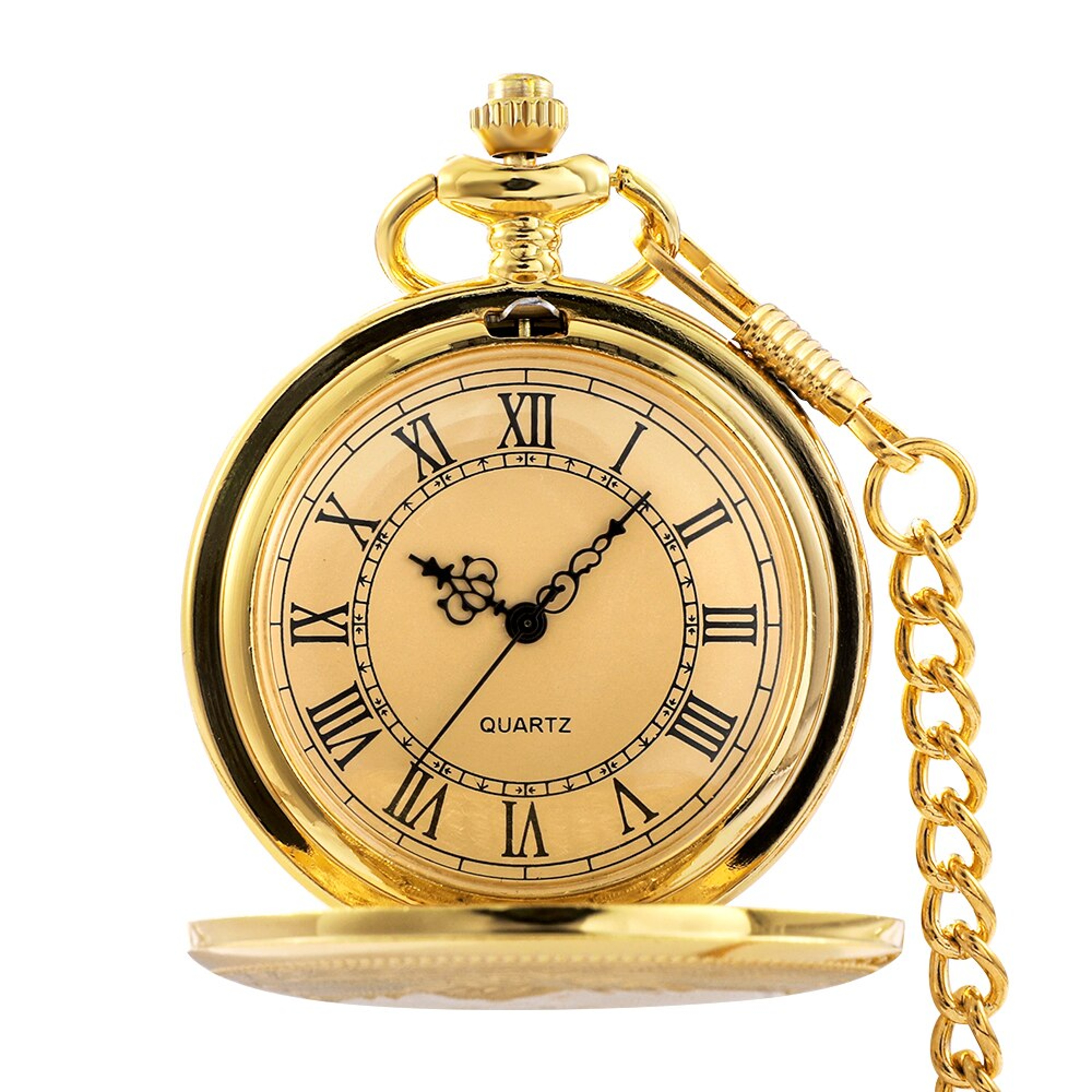 Steampunk Pocket Watch Necklace with Roman Numerals Vintage Antique Pendant Timepiece – view 7