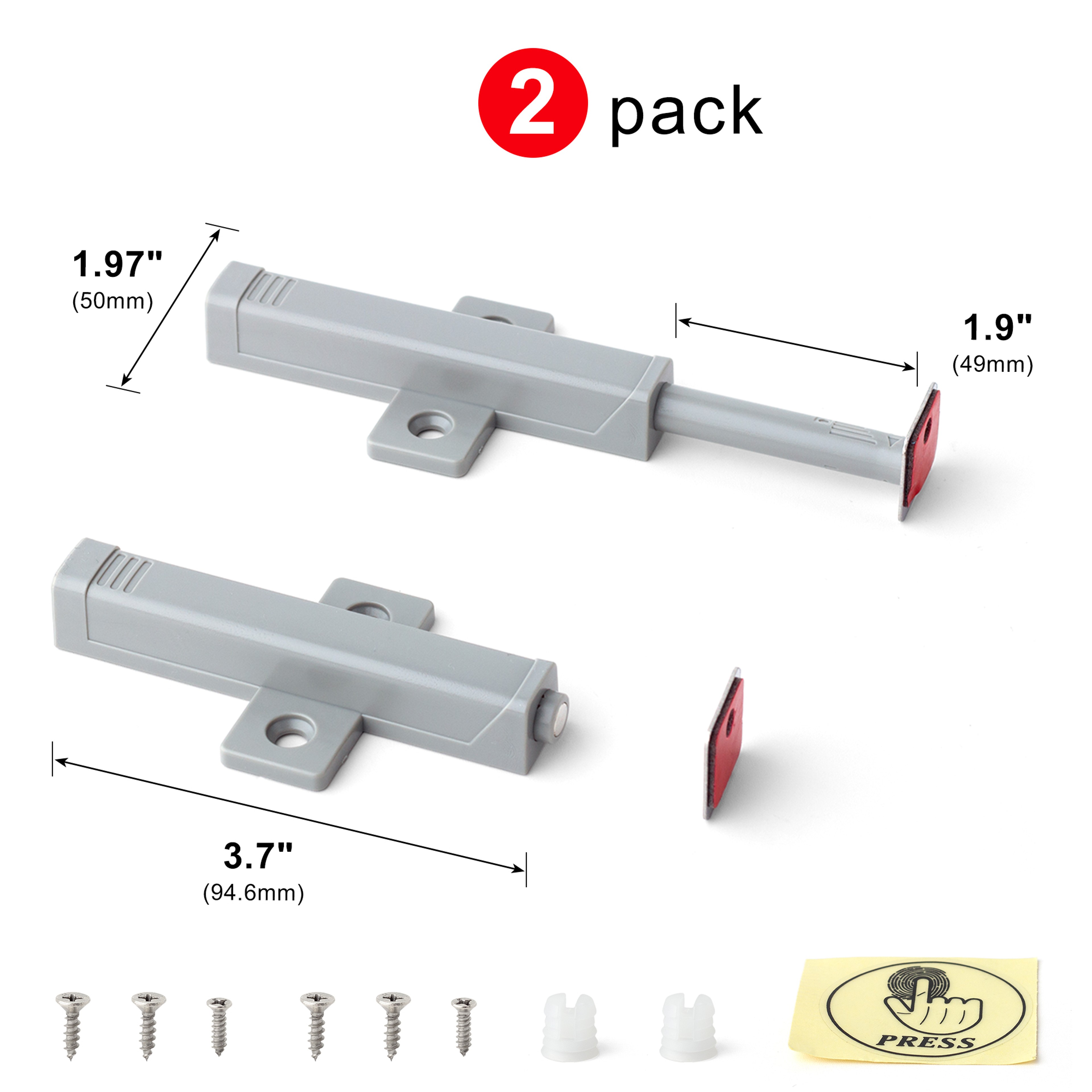 Push To Open Magnetic Cabinet Latch Set For Seamless Hidden Door Closure 1