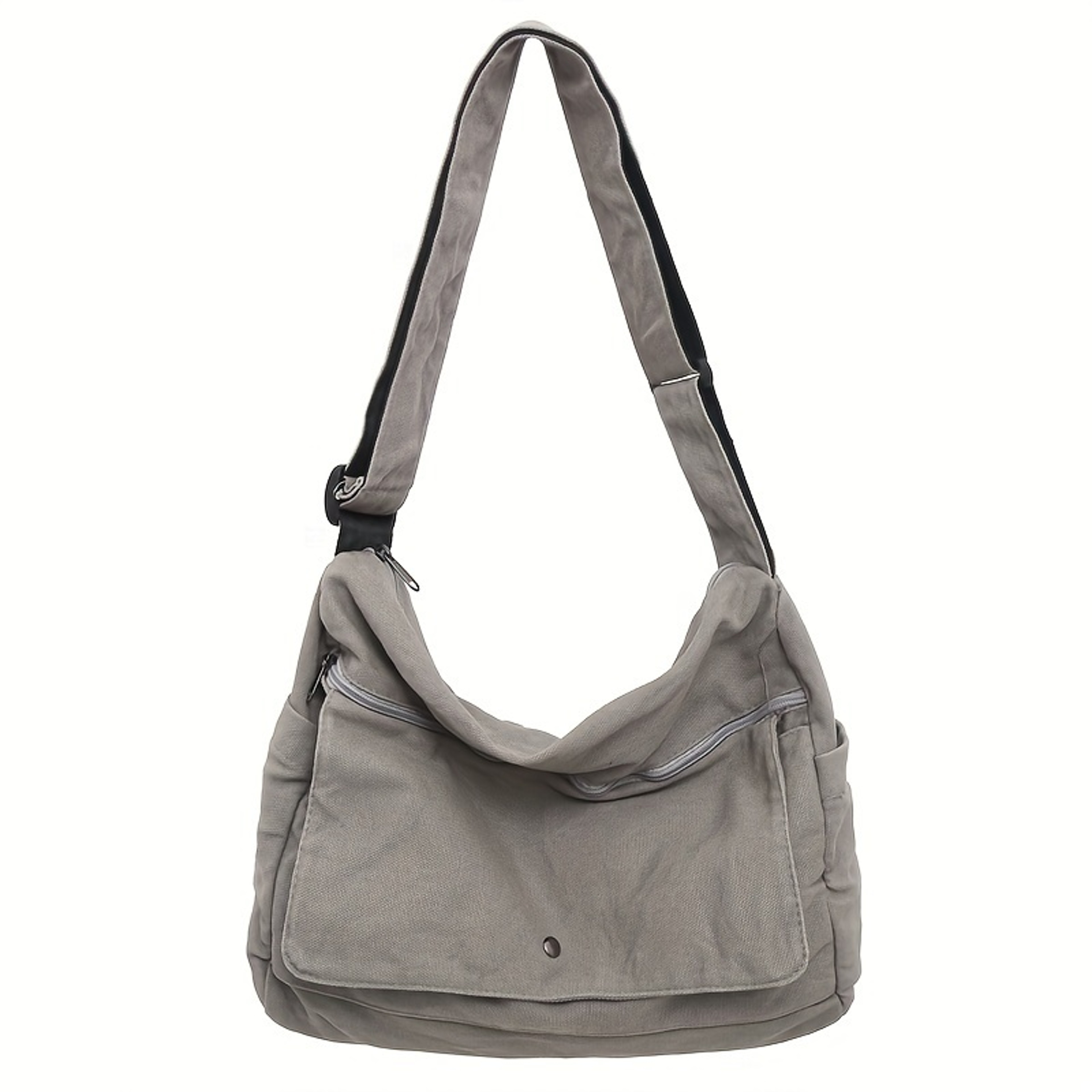 Large Capacity Canvas Crossbody Bag  Adjustable Hobo Sling For Everyday Travel 5