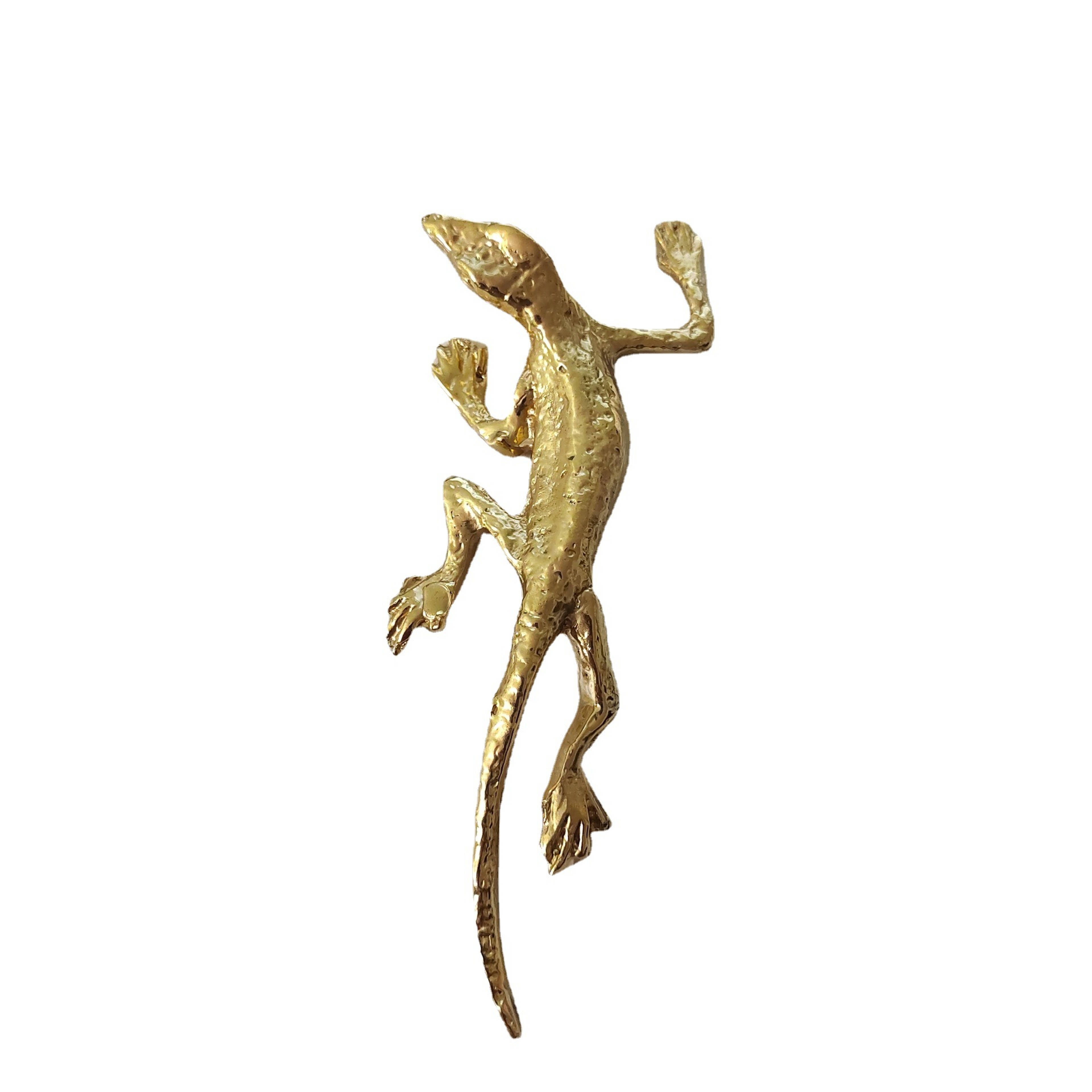 Brass Gecko Cabinet Handle Decorative Drawer Pull for Furniture Upgrade – view 1