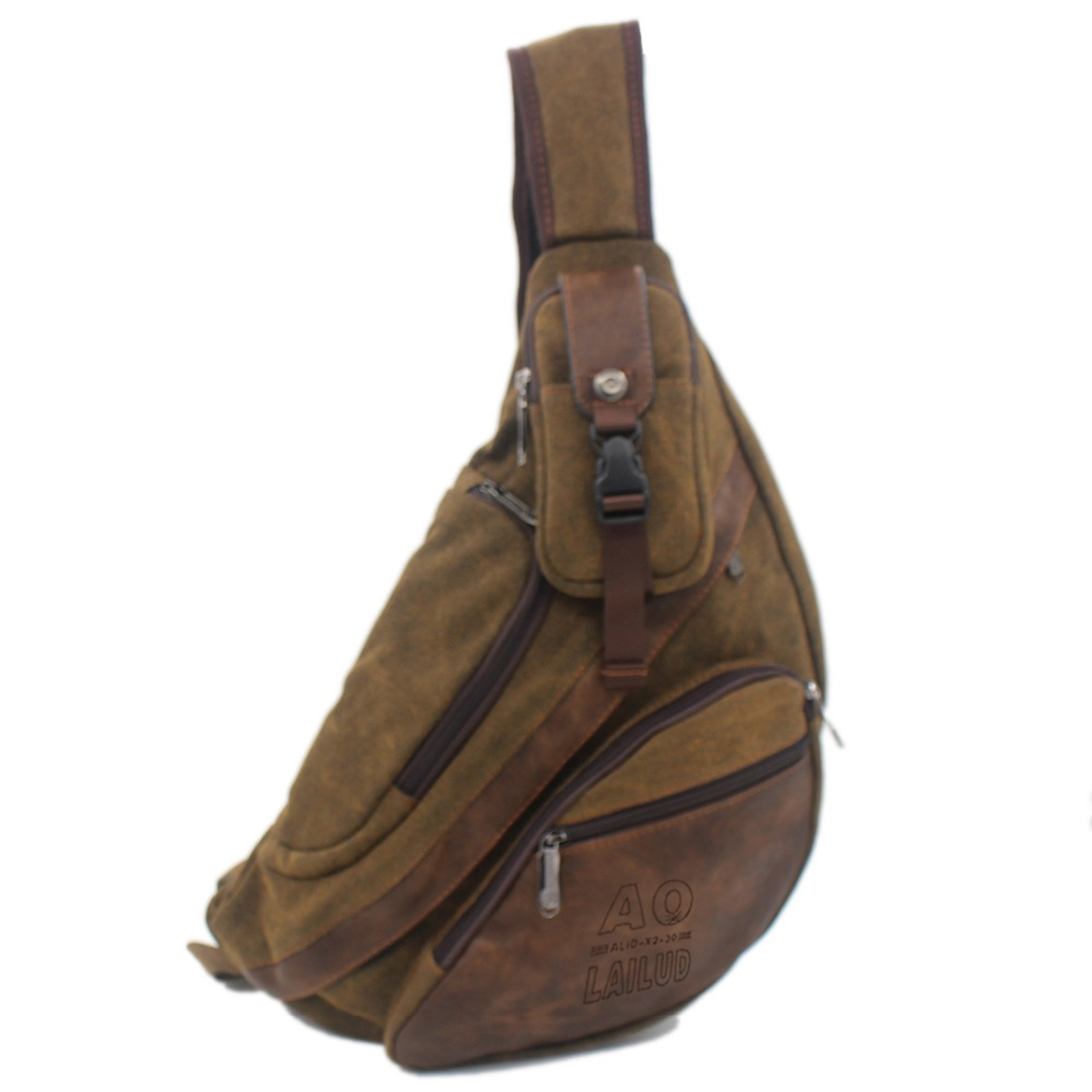 Canvas Men Sling Backpack Crossbody Travel Chest Bag with Laptop Compartment – view 2