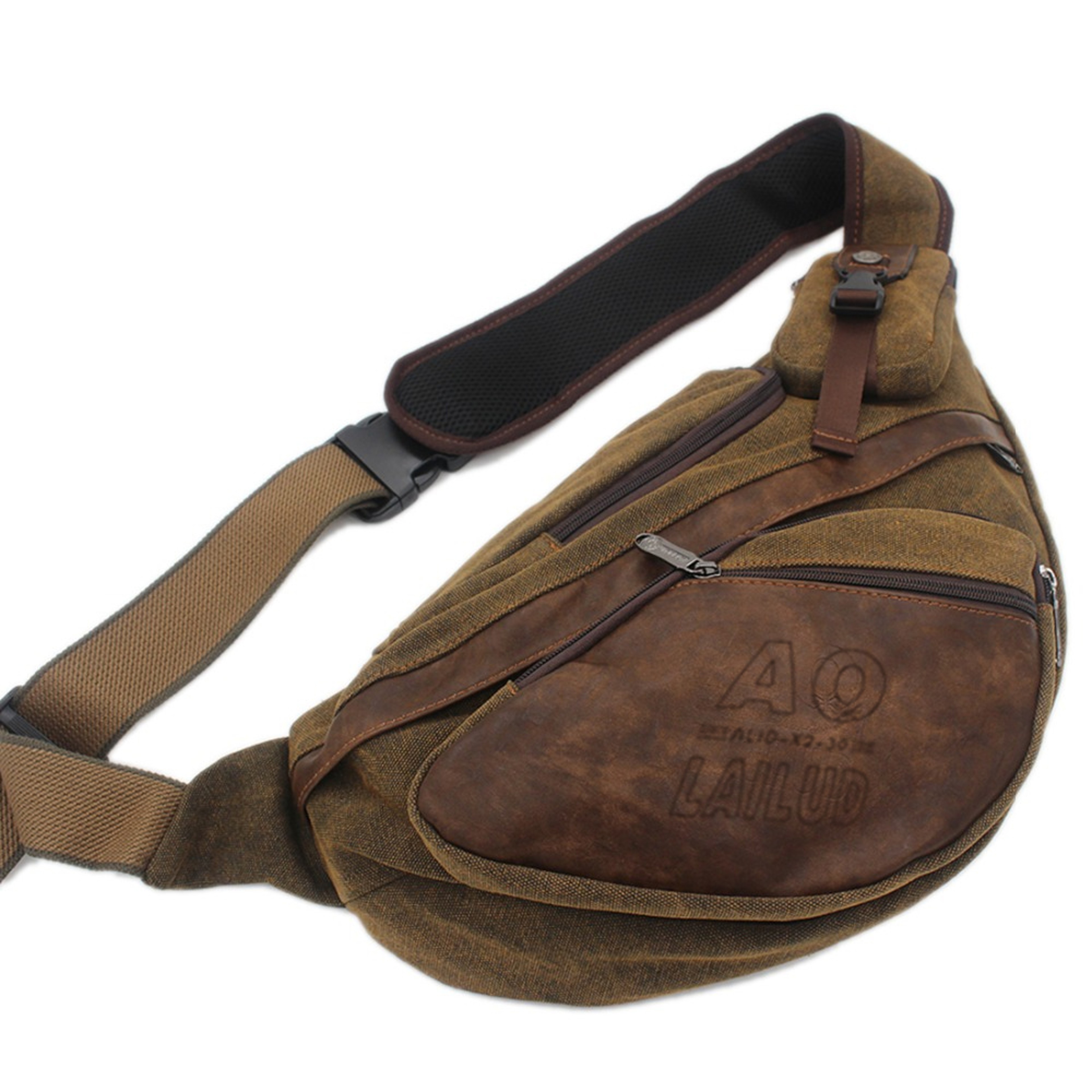Canvas Men Sling Backpack Crossbody Travel Chest Bag with Laptop Compartment – view 5