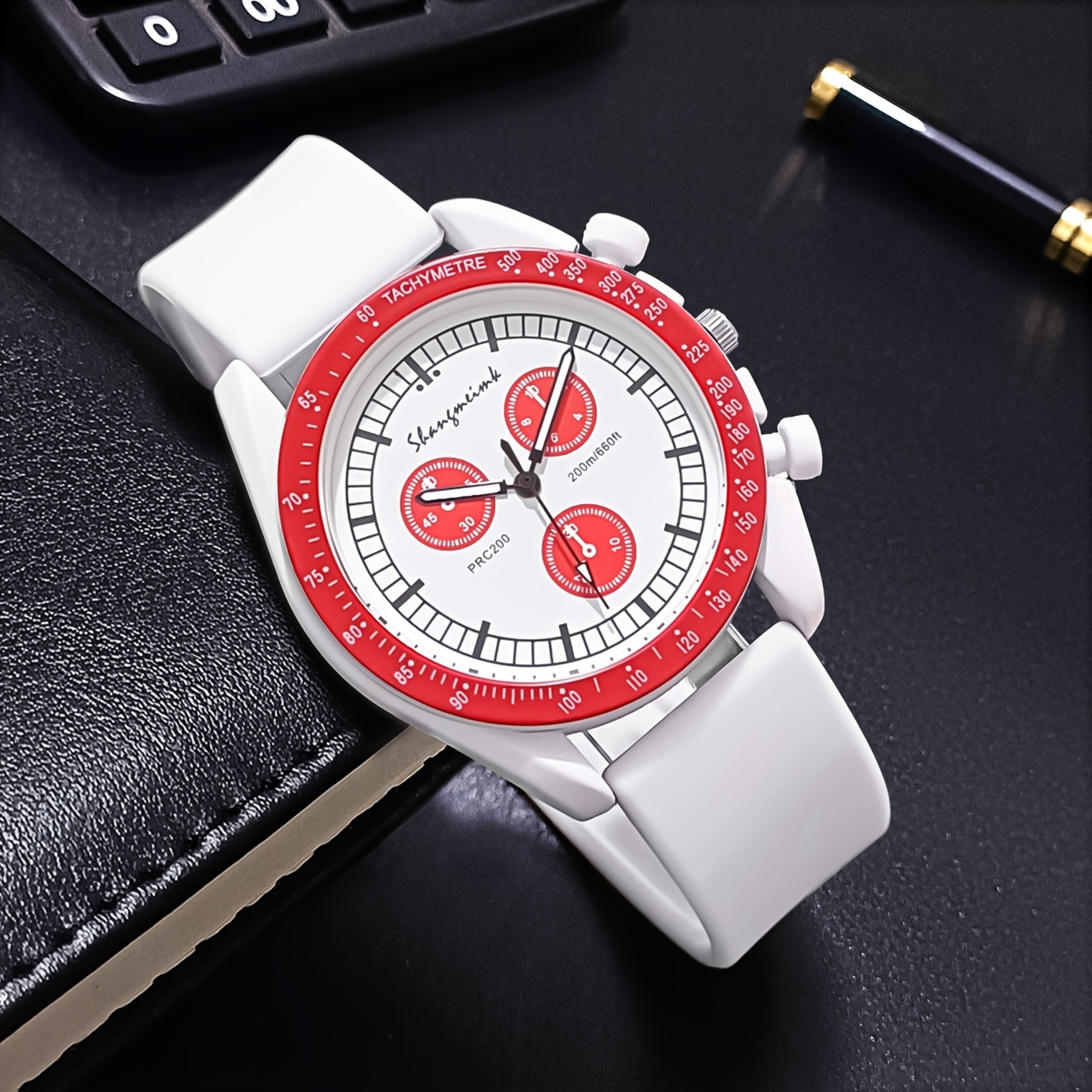 Stylish Silicone Band Women Sports Watch With Quartz Movement  Three Dial Design 6