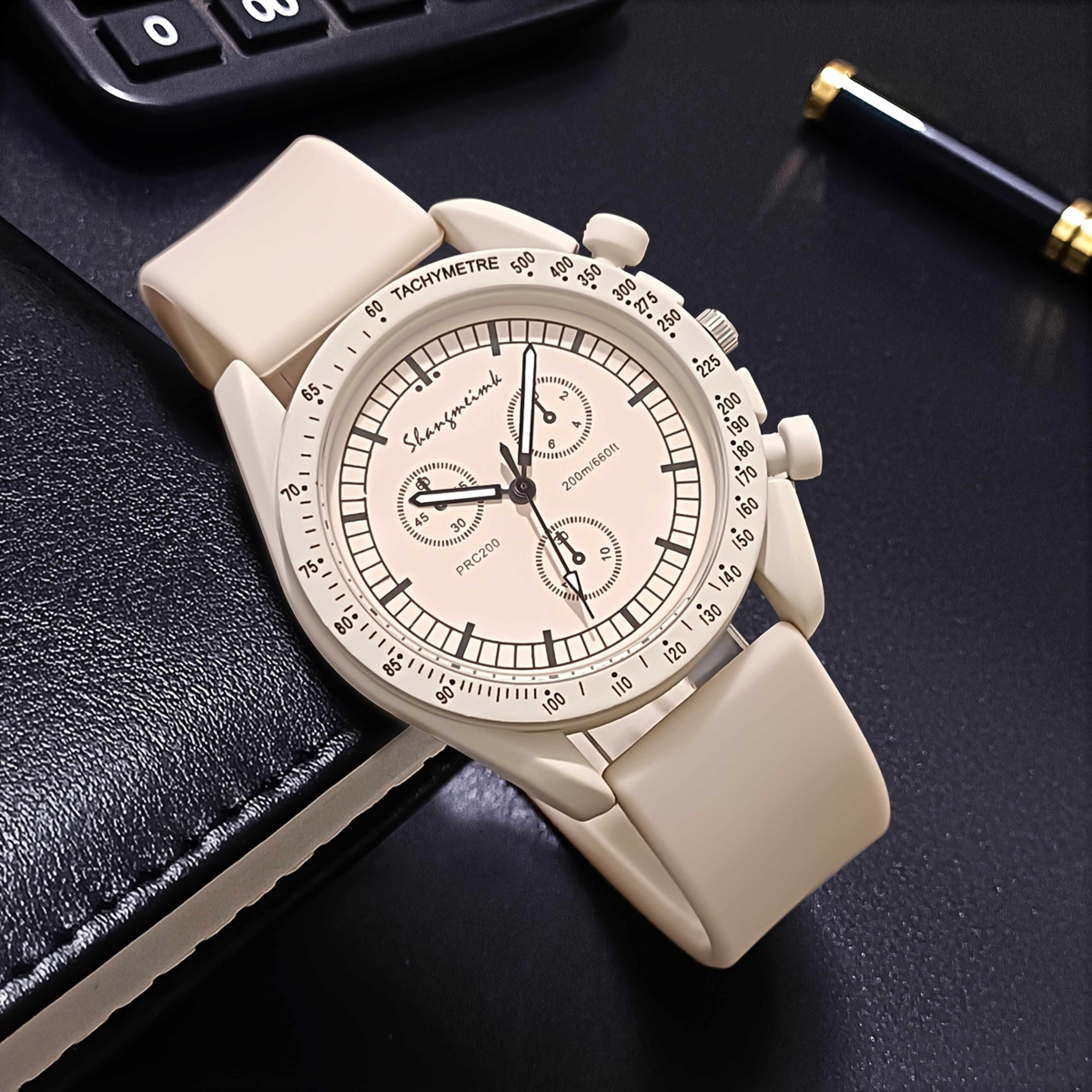 Stylish Silicone Band Women Sports Watch With Quartz Movement  Three Dial Design 11