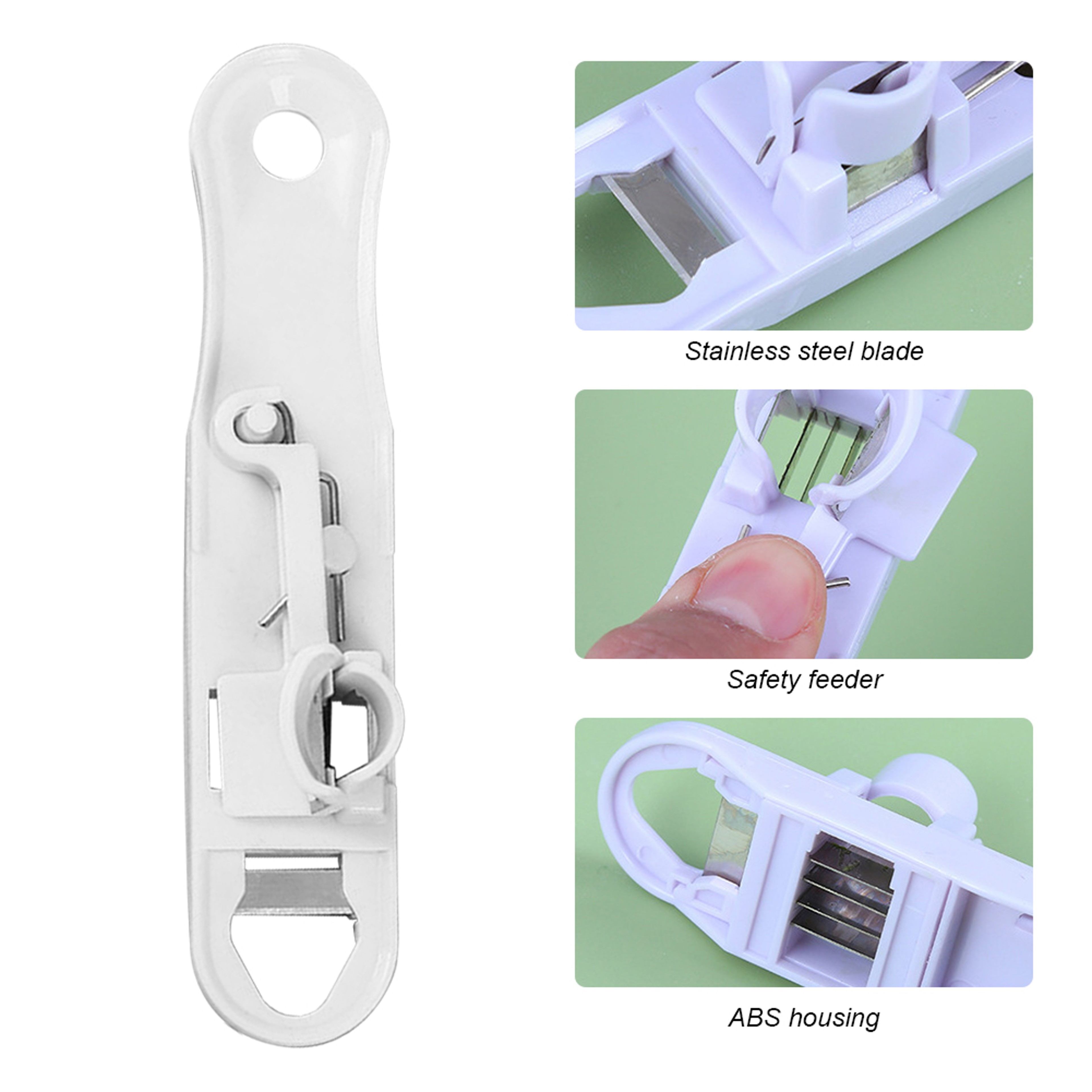 QuickSlice Green Bean Slicer Tool Stainless Steel Vegetable Prep Cutter  String Remover 4