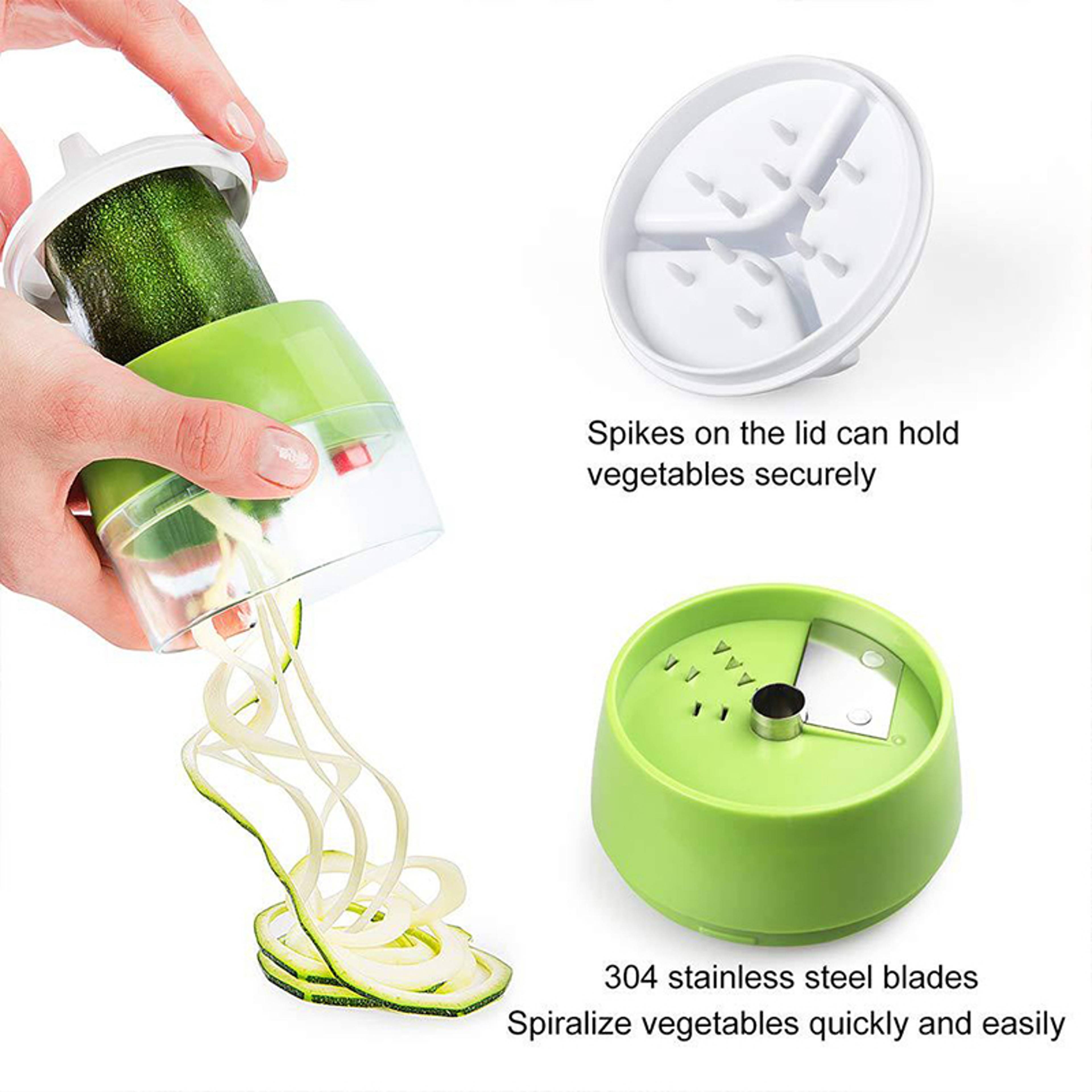 Adjustable Spiral Vegetable Cutter Multi Blade Vegetable Slicer For Quick Healthy Prep 2
