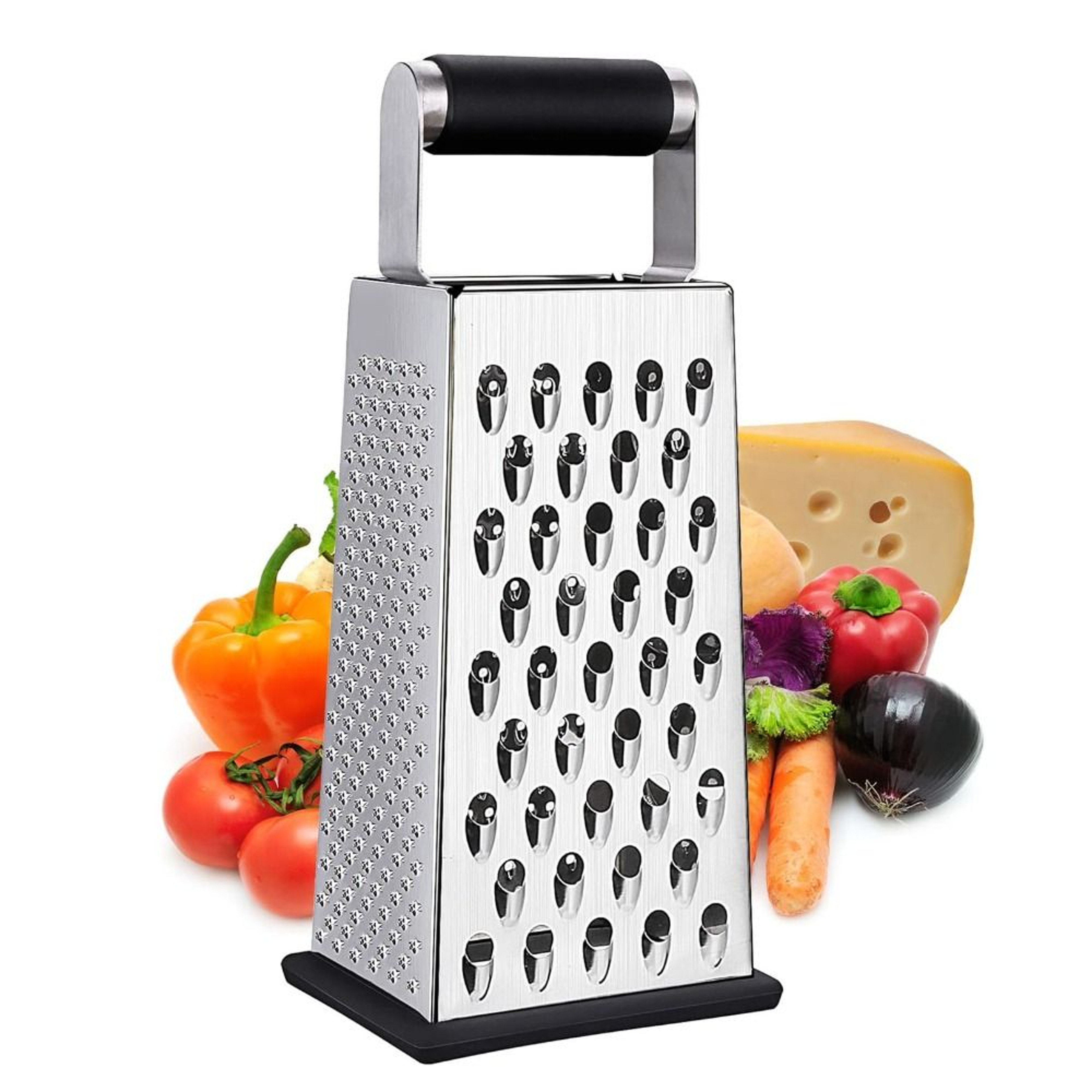 Stainless Steel Cheese Grater With Handle Multi Blade Vegetable Slicer Garlic Mincer 0
