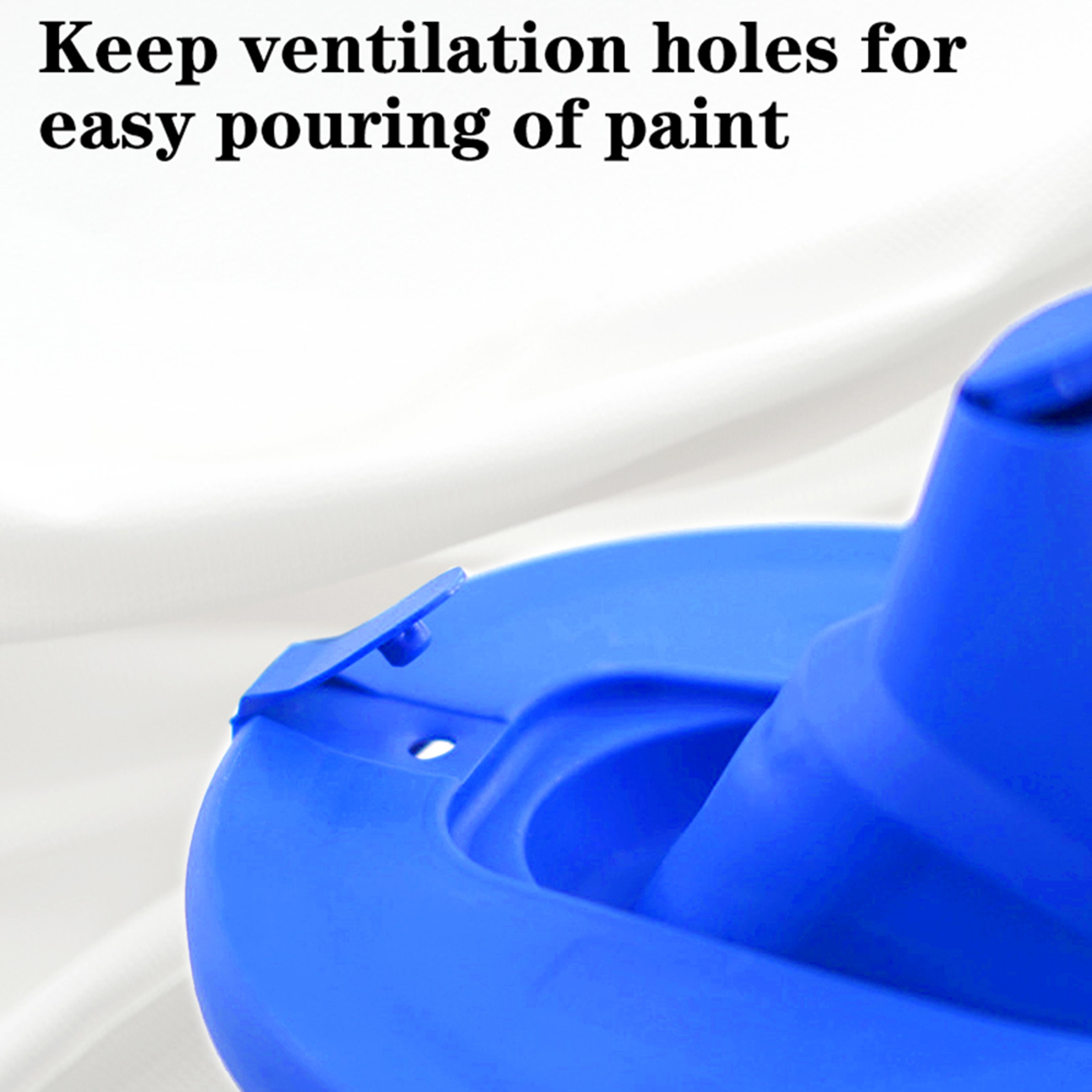 Retractable Paint Can Lid with Foldable Pouring Spout and Airtight Seal – view 6