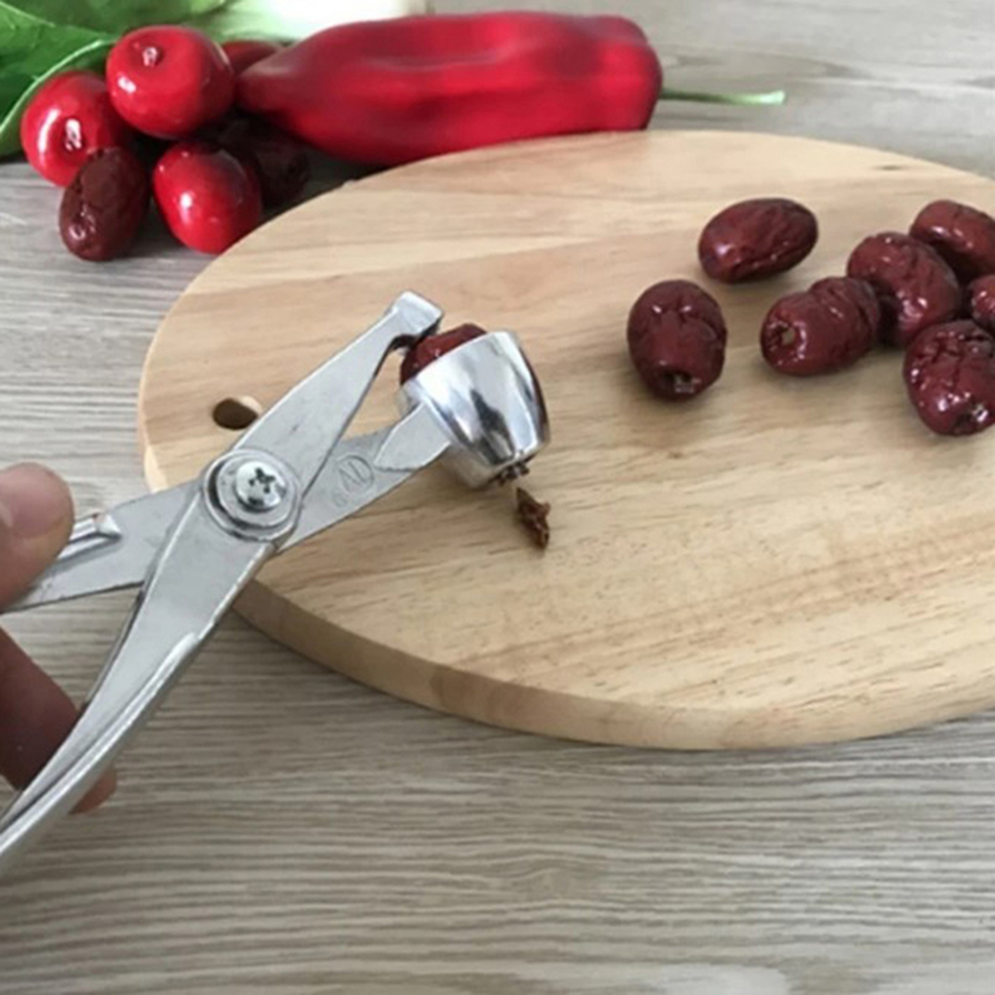 CherryEase Cherry Pitter Tool for Cherries, Olives & Dates with Ergonomic Zinc Alloy Design – view 1