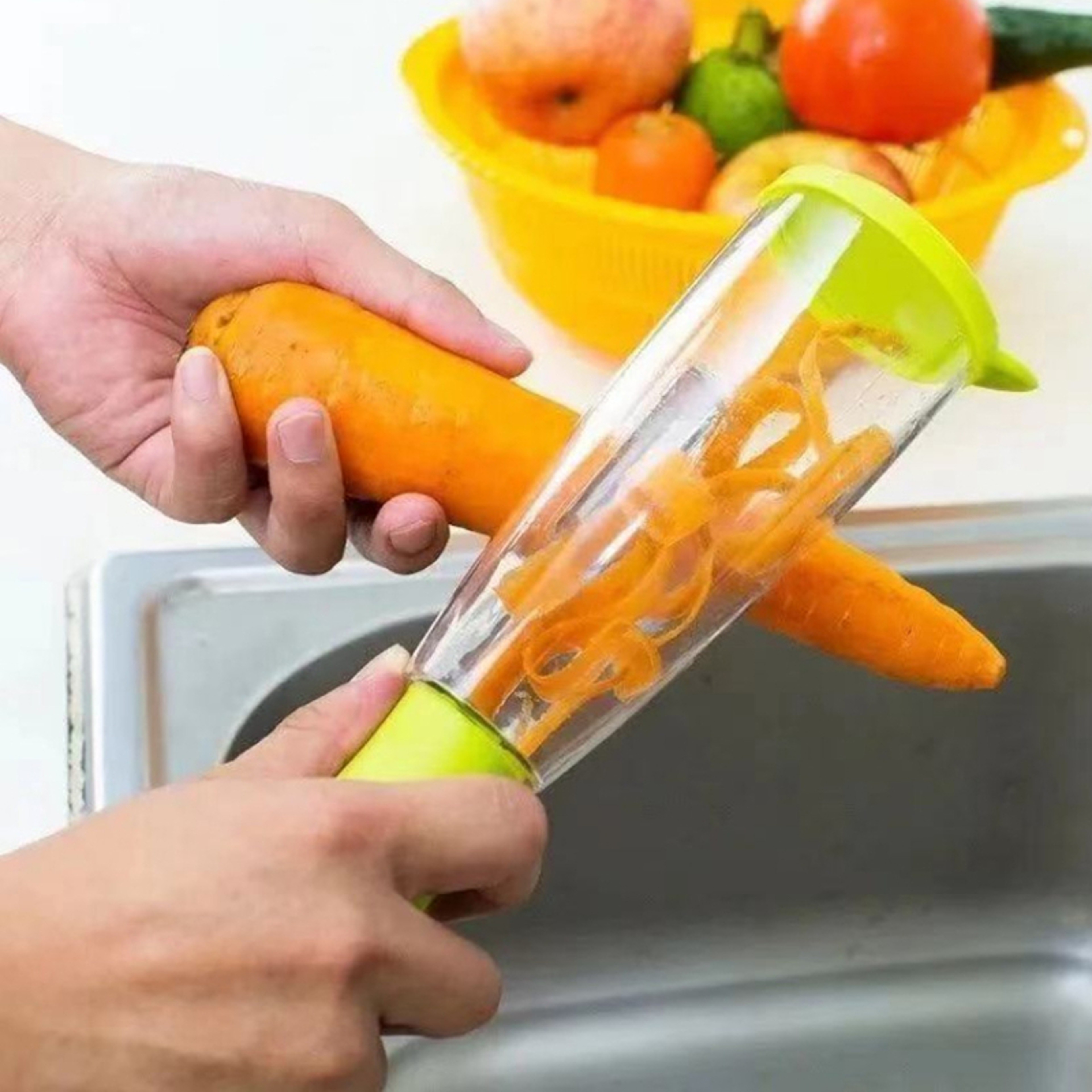 SmartStore Fruit & Vegetable Peeler with Storage Container – view 1