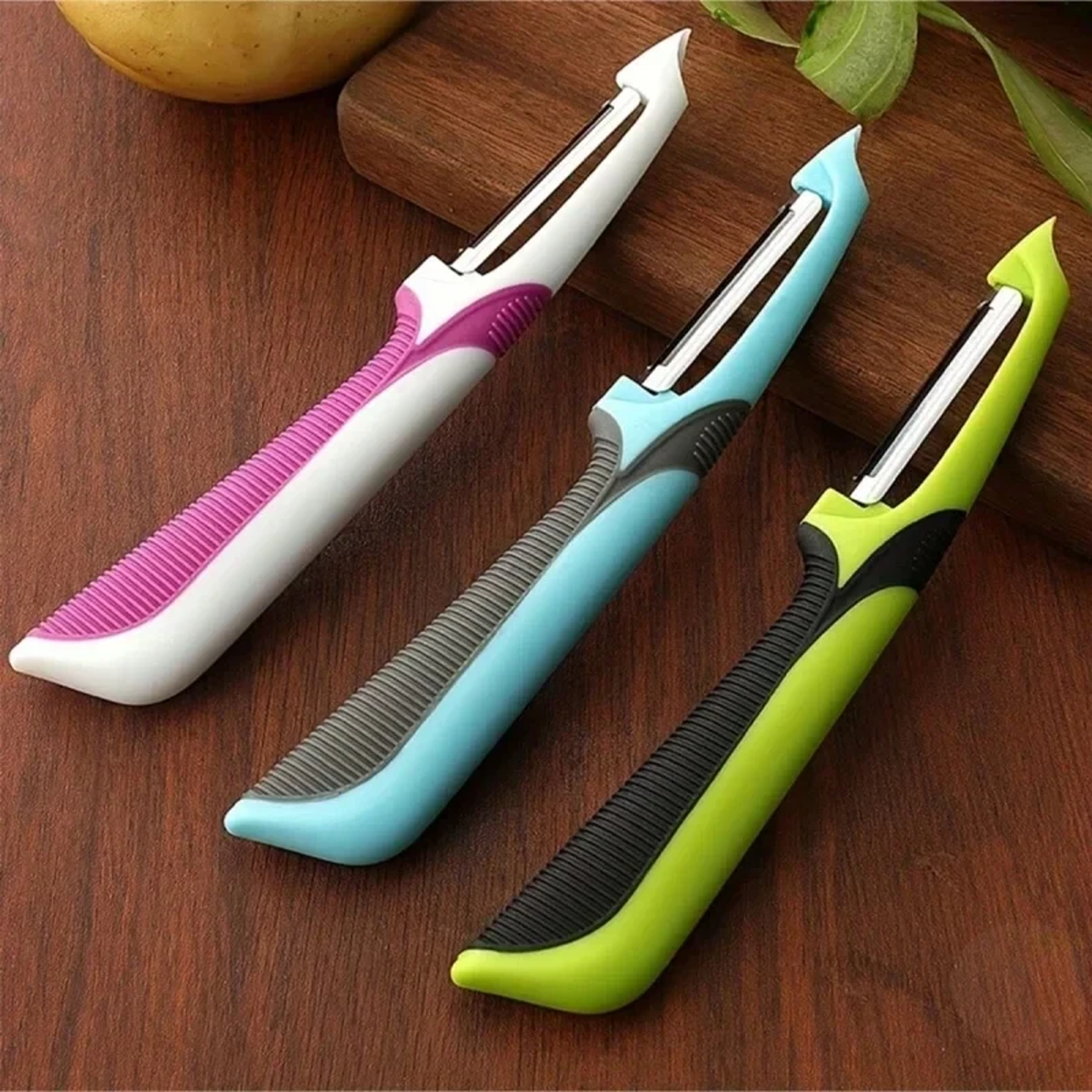 SwiftGrip Stainless Steel Vegetable Peeler For Potatoes Fruits  Kitchen Prep 1