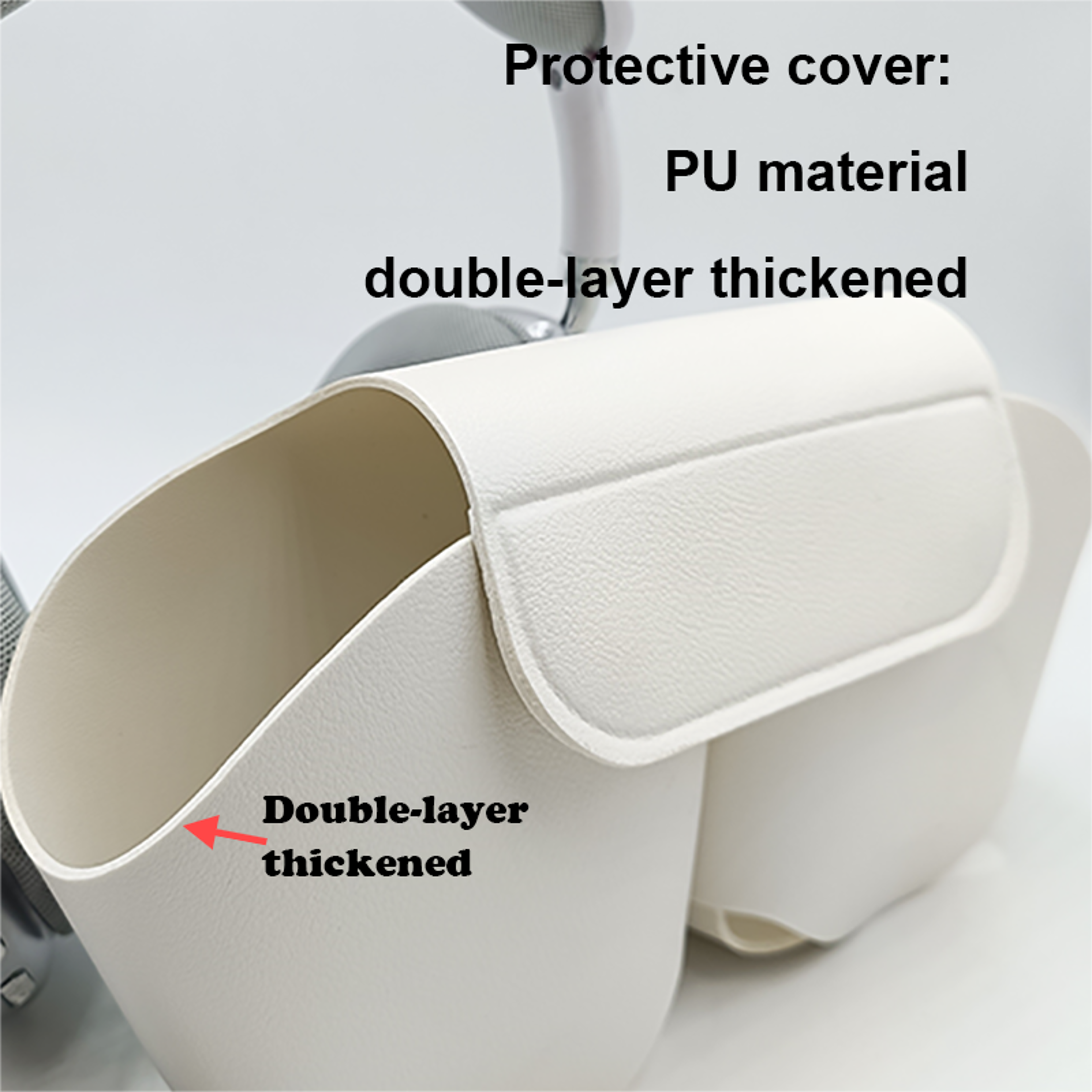 Luxury AirPods Max Case Soft Leather Protective Cover for Scratch and Drop Protection – view 4